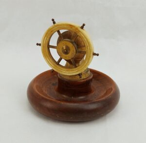 Wooden Treen And Bakelite Ships Wheel Nutcacker*