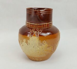 1887 Queen Victoria Golden Jubilee Royal Doulton Salt Glazed Jug