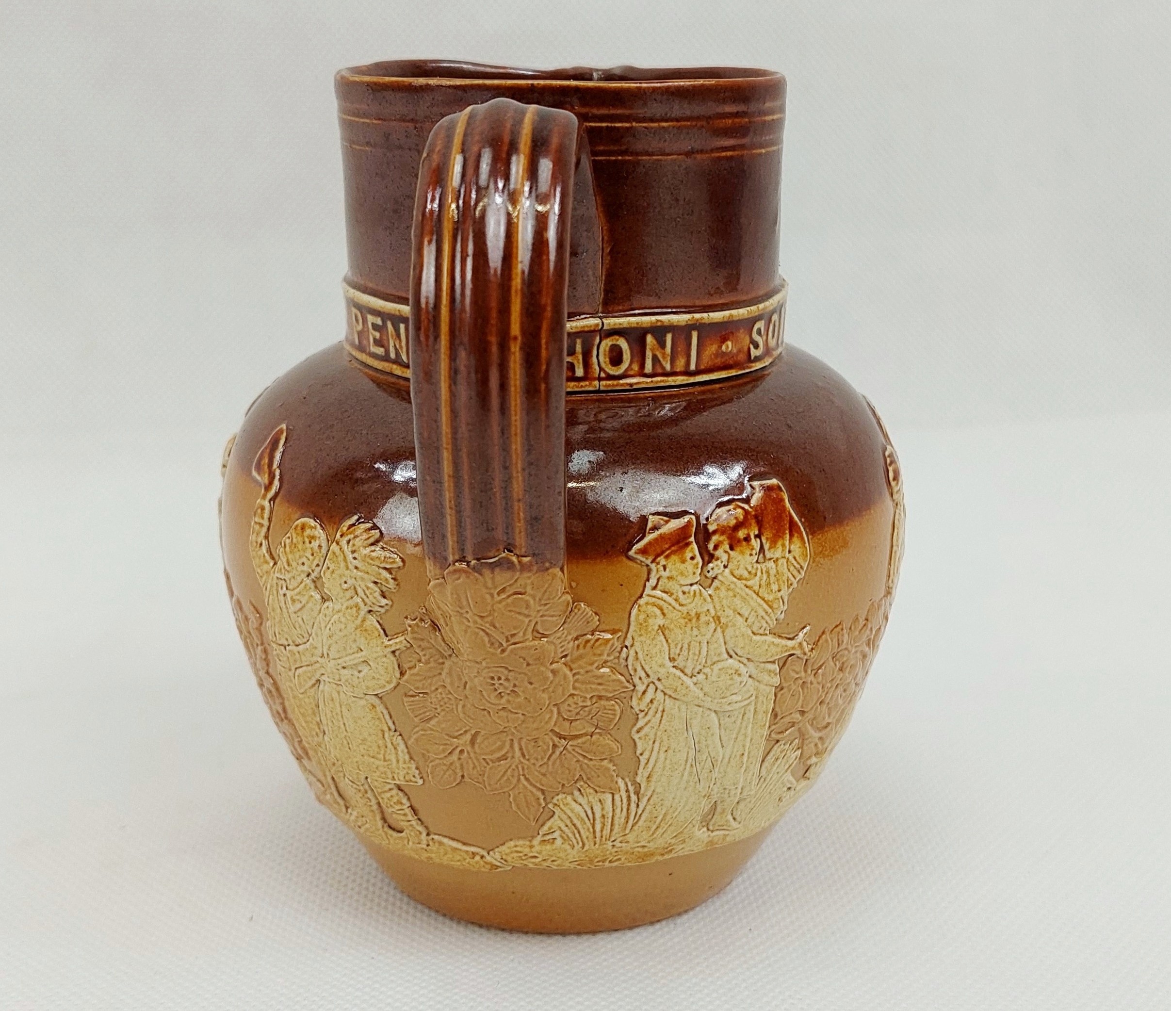 1887 Queen Victoria Golden Jubilee Royal Doulton Salt Glazed Jug - Image 3