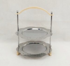 1930s Art Deco Cake 2 Tier Stand