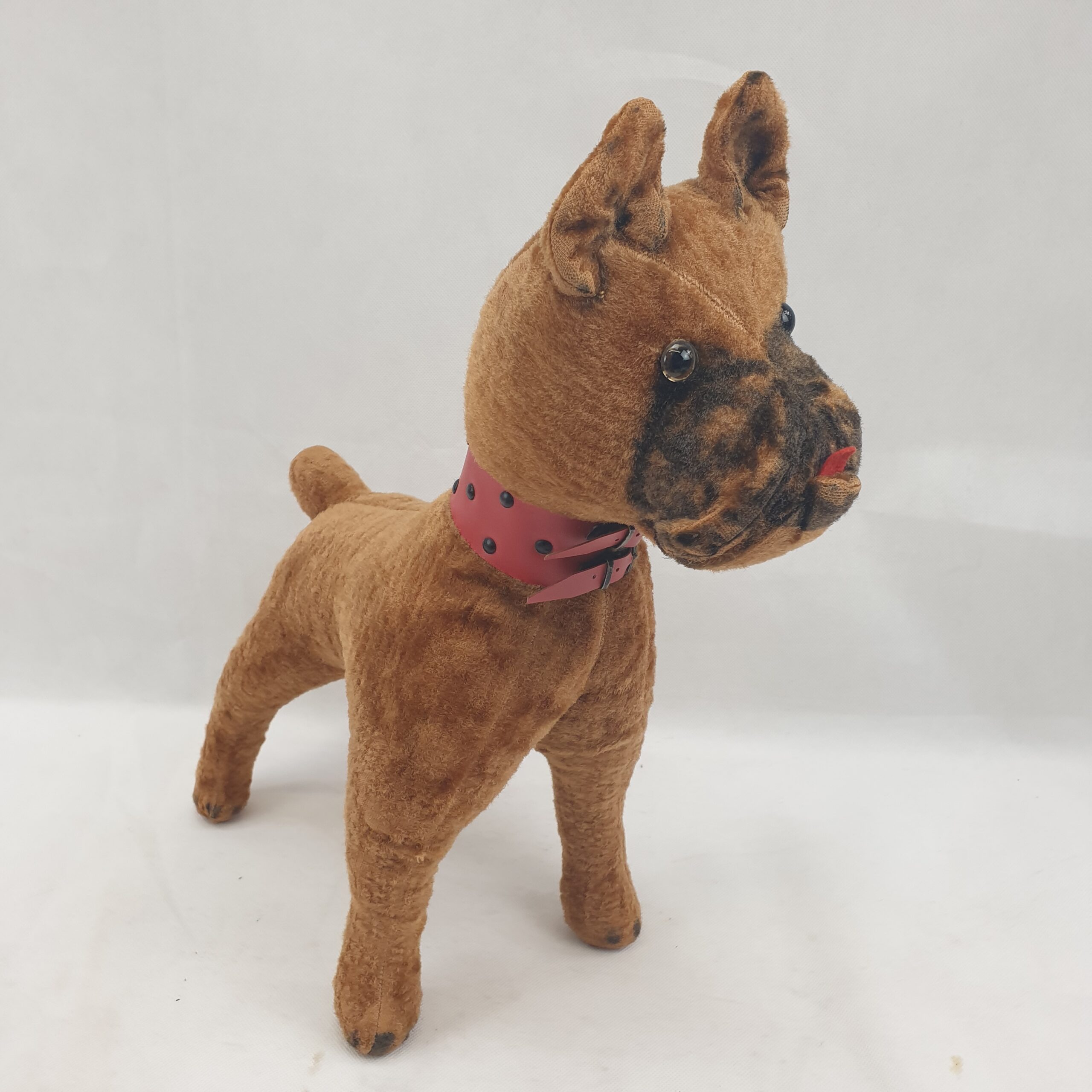1940s Stuffed Plush Toy Bulldog