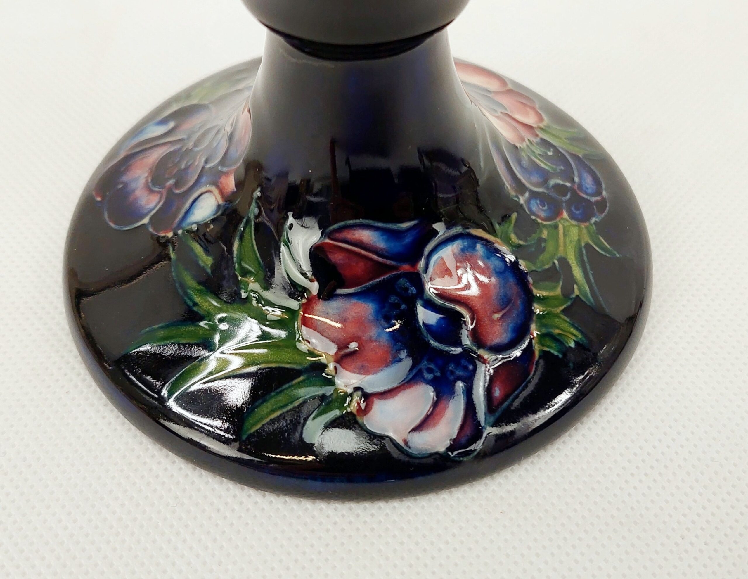 1950s Moorcroft Anemone Pattern Squat Candlestick* - Image 5