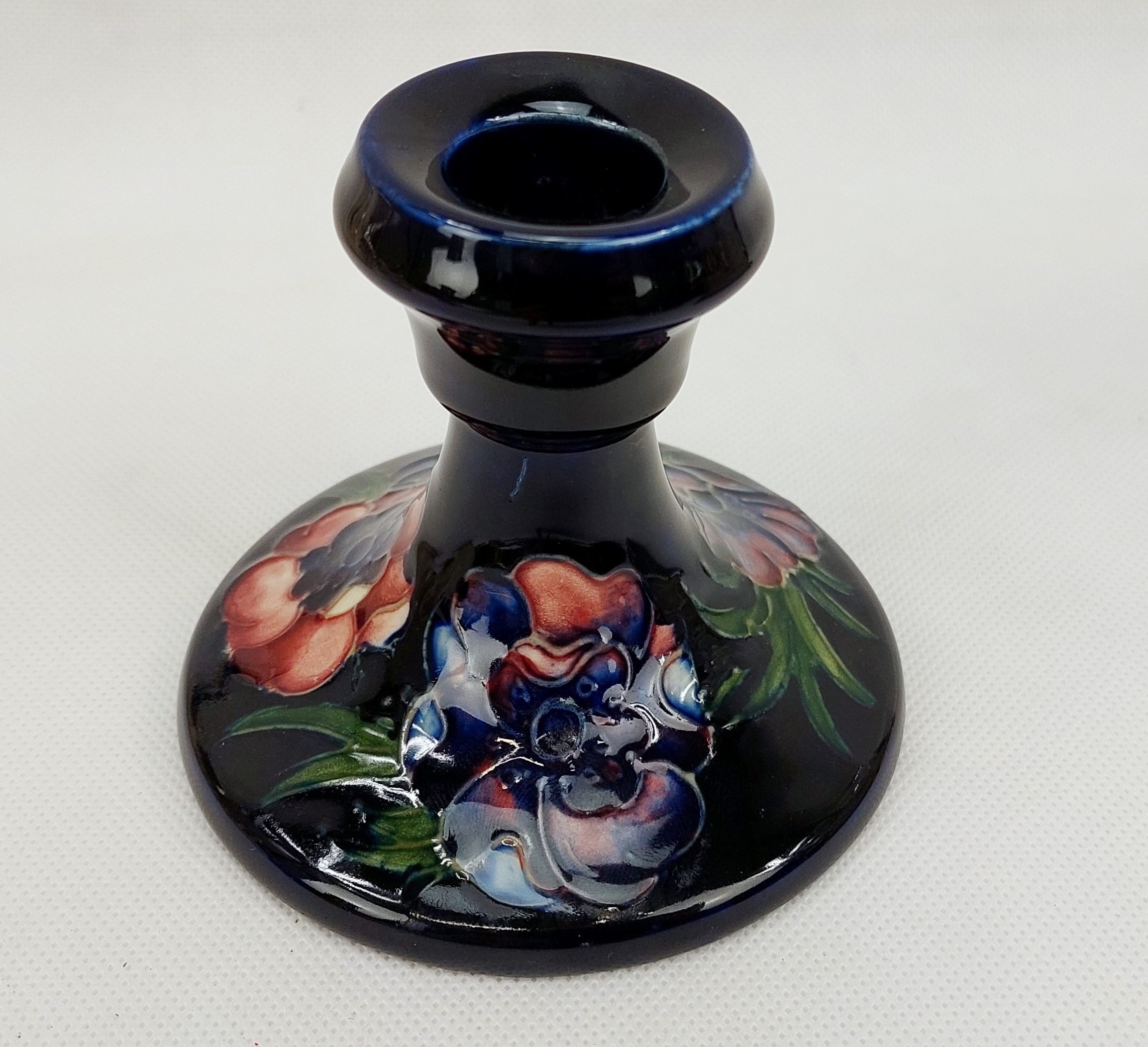 1950s Moorcroft Anemone Pattern Squat Candlestick* - Image 2