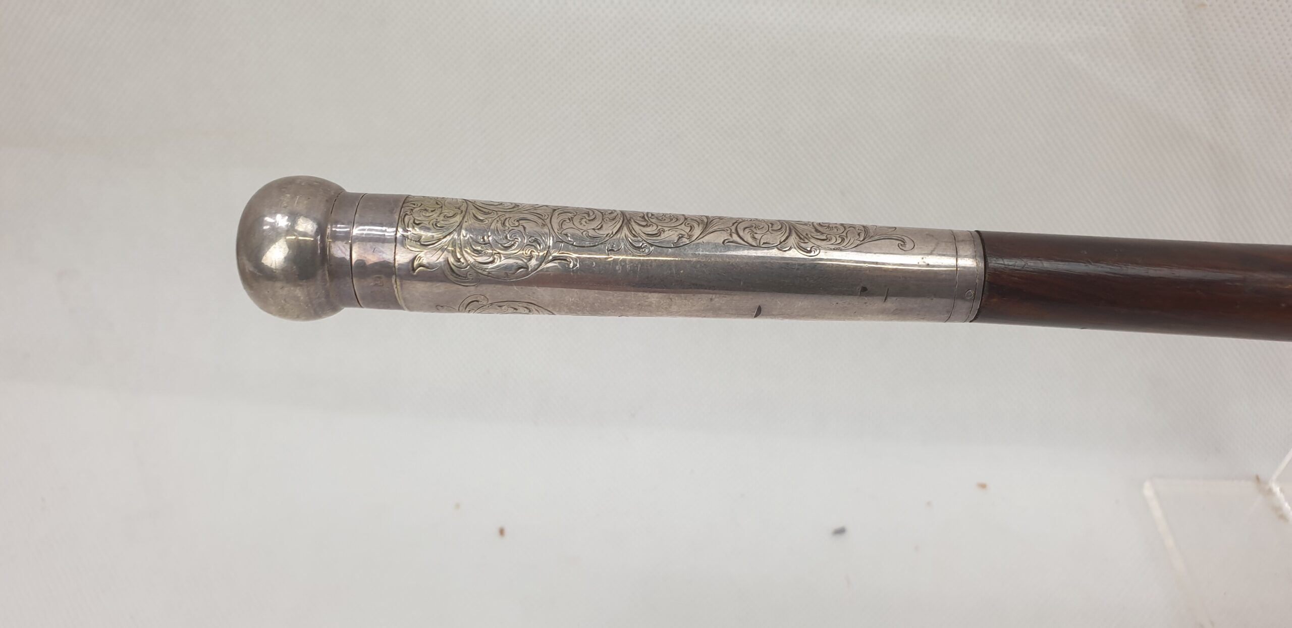 19th Century Silver Mounted Swagger Stick With Concealed Drinks Chamber - Image 9