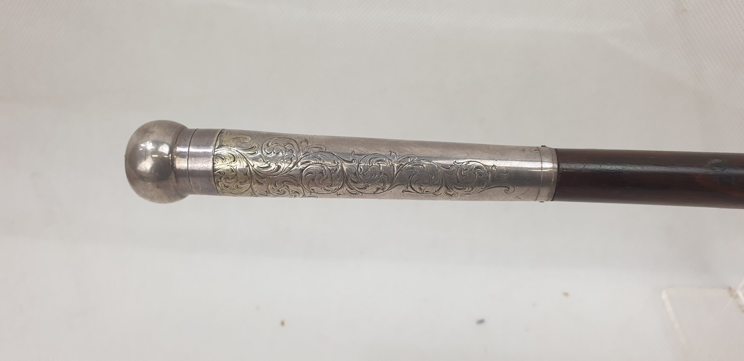 19th Century Silver Mounted Swagger Stick With Concealed Drinks Chamber - Image 8