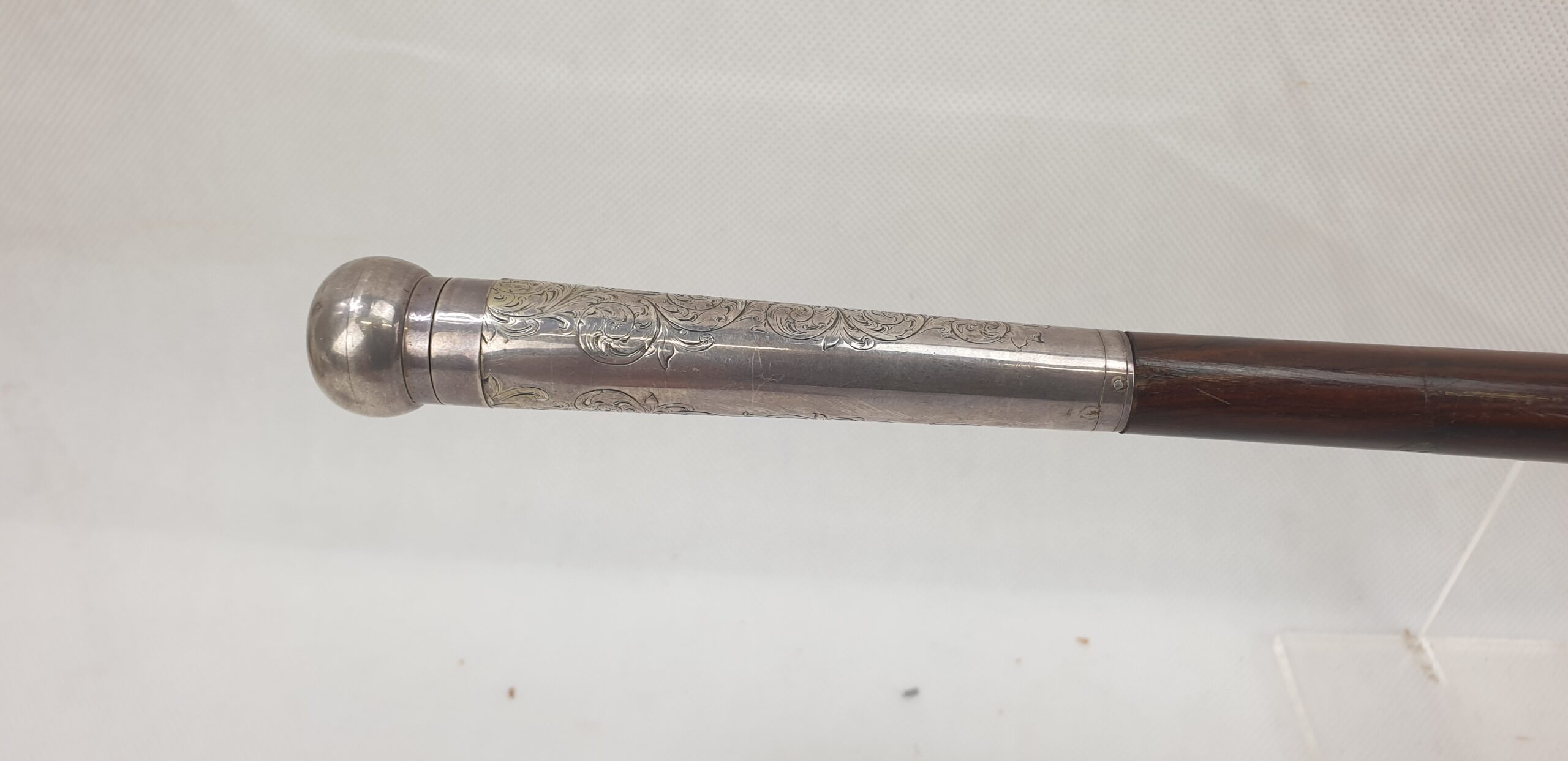 19th Century Silver Mounted Swagger Stick With Concealed Drinks Chamber - Image 7