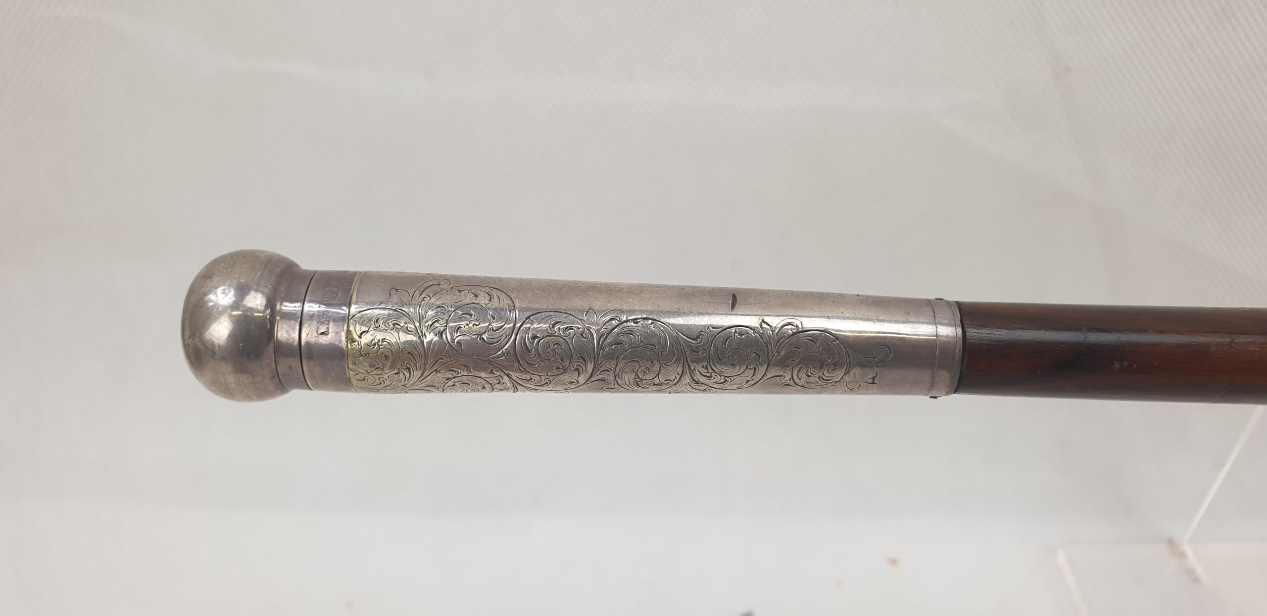 19th Century Silver Mounted Swagger Stick With Concealed Drinks Chamber - Image 6