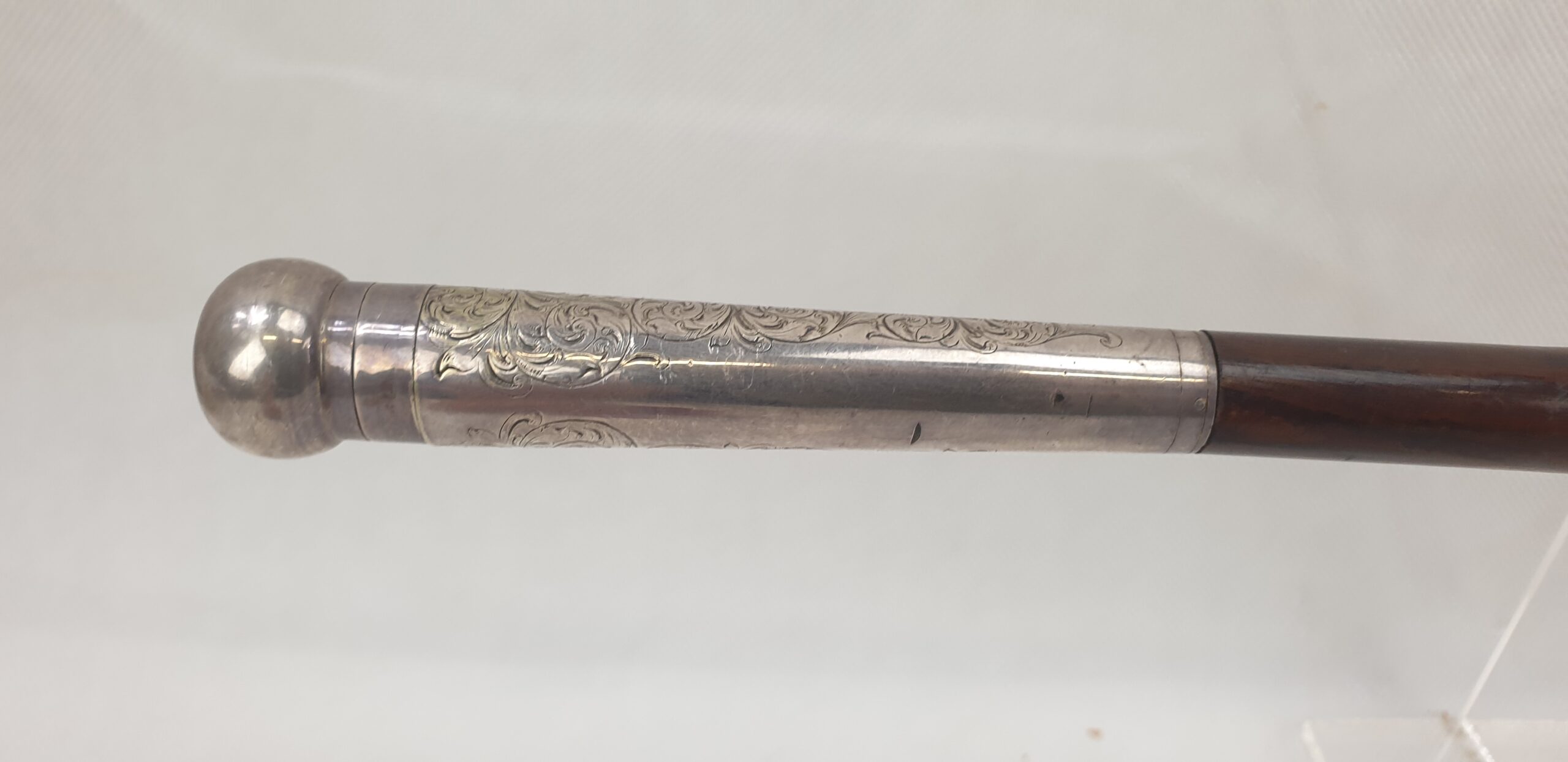19th Century Silver Mounted Swagger Stick With Concealed Drinks Chamber - Image 5