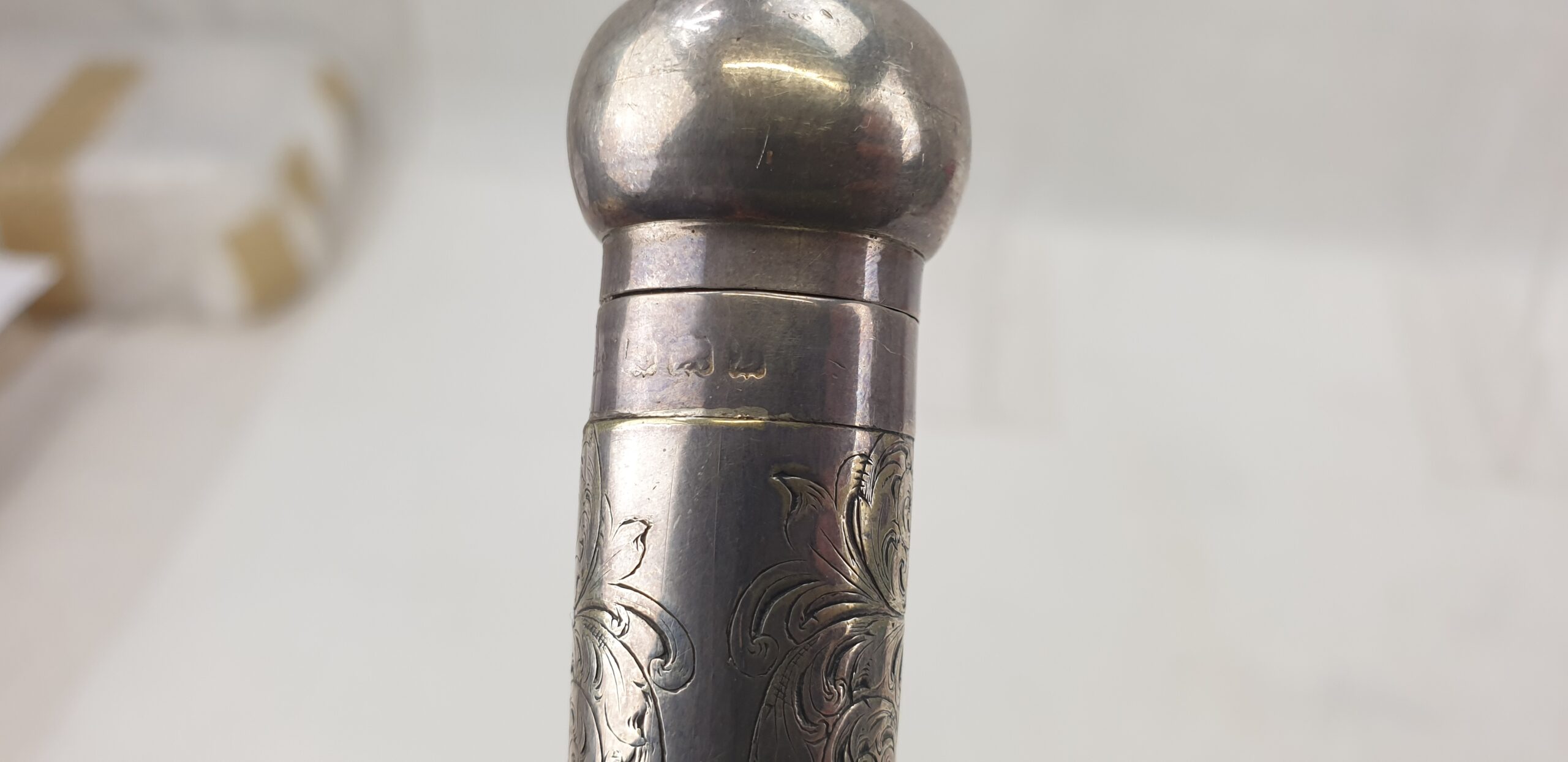 19th Century Silver Mounted Swagger Stick With Concealed Drinks Chamber - Image 4