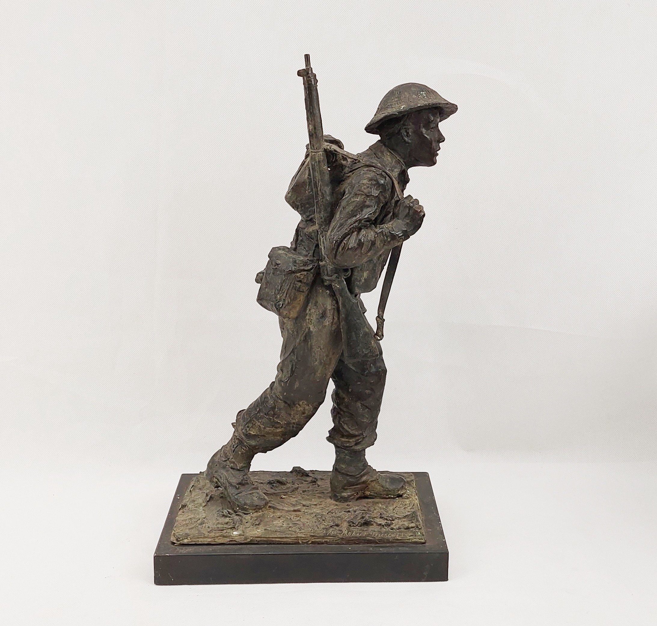 Bronze Statue Of A 1940 British Soldier At Dunkirk By Robert Truscott Limited Edition 2 Of 15