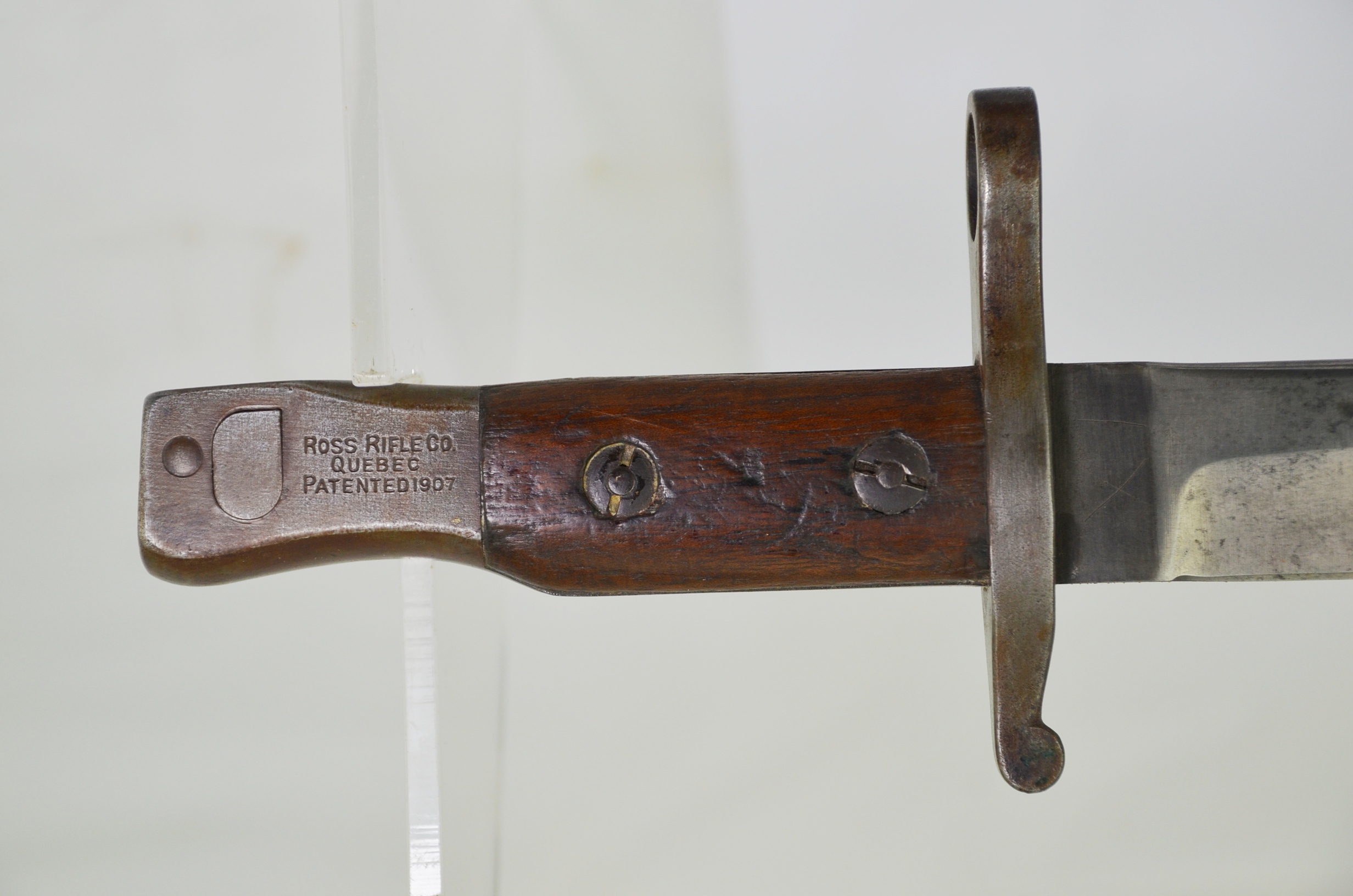 Pre-WW1 Canadian 1st Pattern Unit Marked Ross Bayonet With Original Scabbard And Frog - Image 7