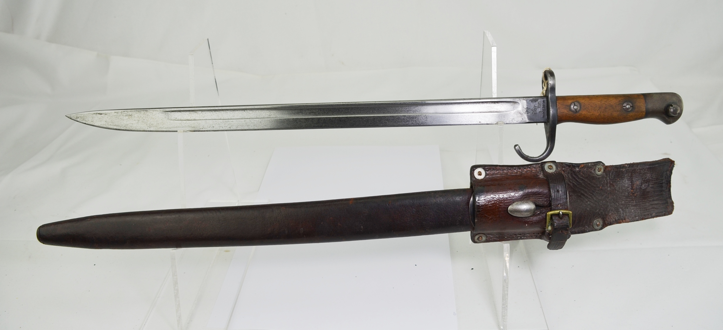 Rare British Mark I 1907 Pattern Hooked Quillion Bayonet Unit Marked Matching Nos. Sanderson