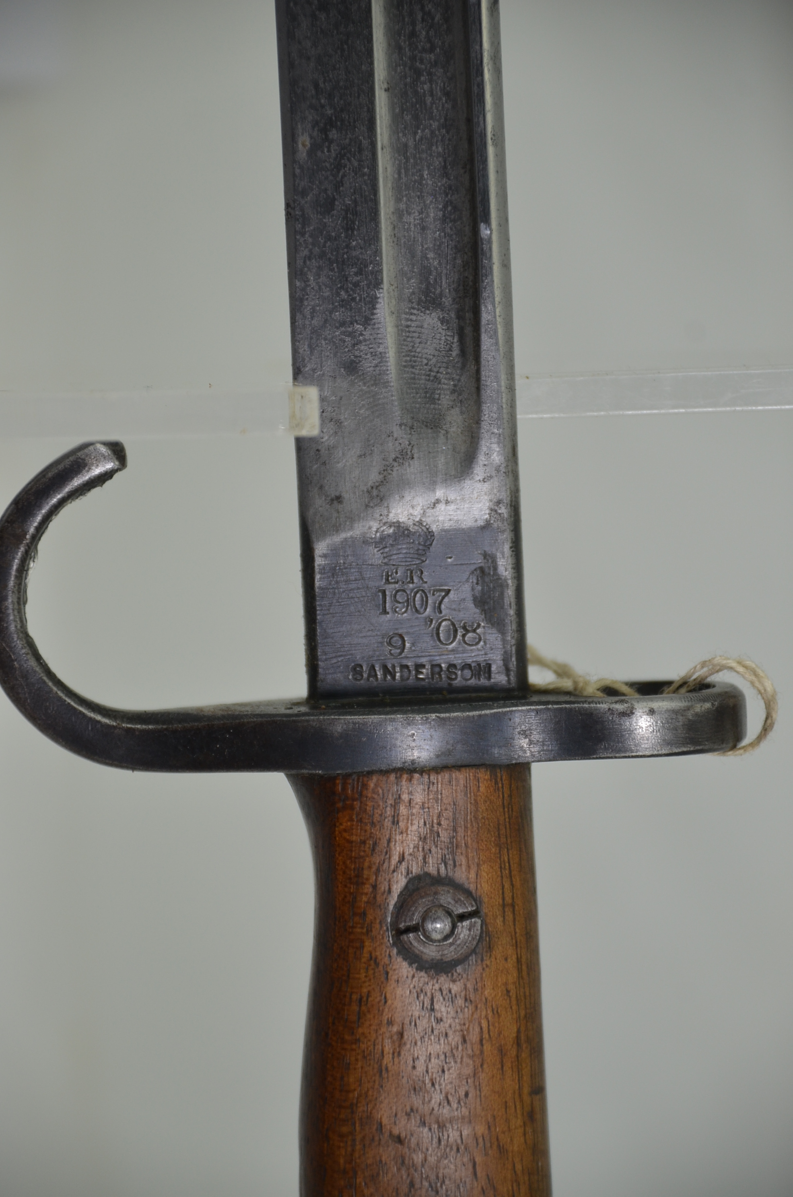 Rare British Mark I 1907 Pattern Hooked Quillion Bayonet Unit Marked Matching Nos. Sanderson - Image 5