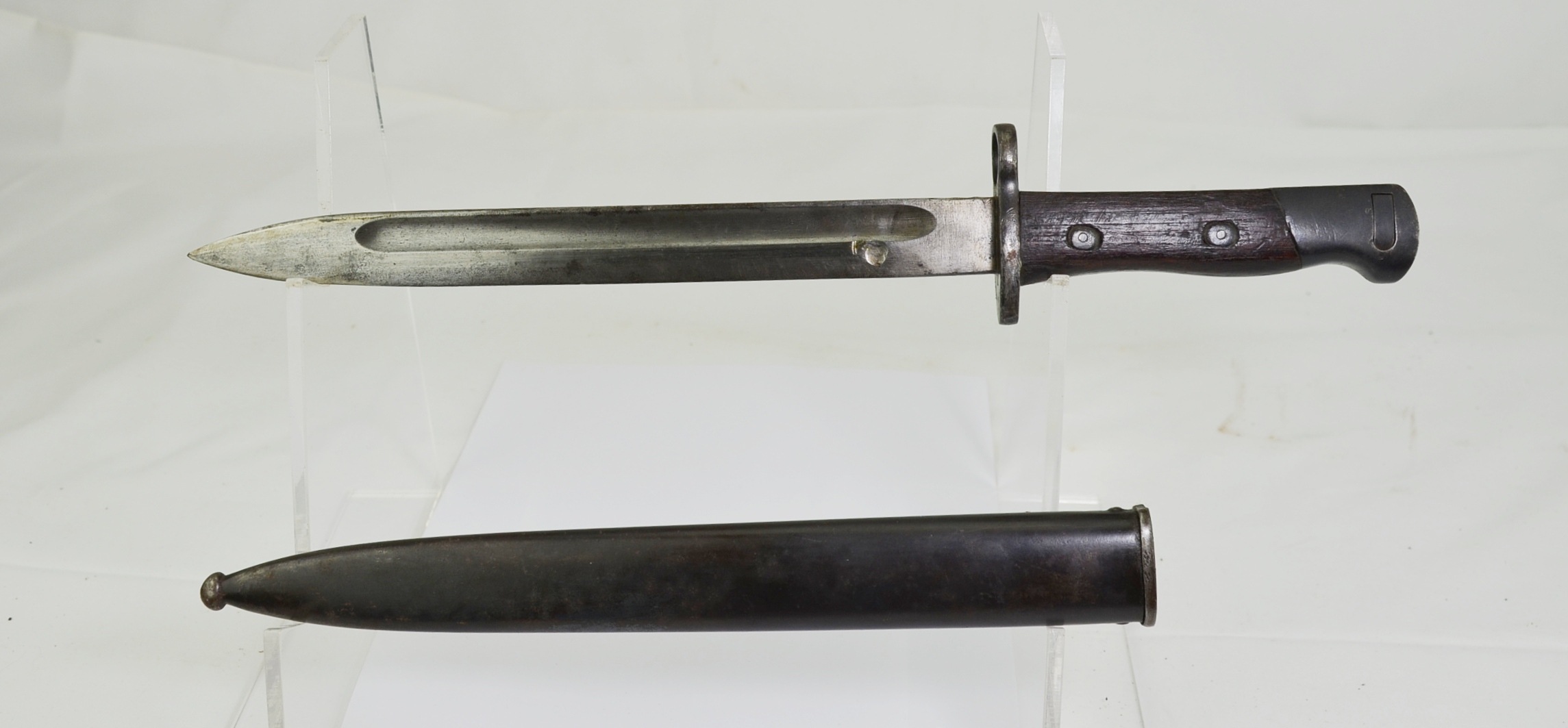 Interesting Yugoslavian Model 1924 Mauser Bayonet and Scabbard