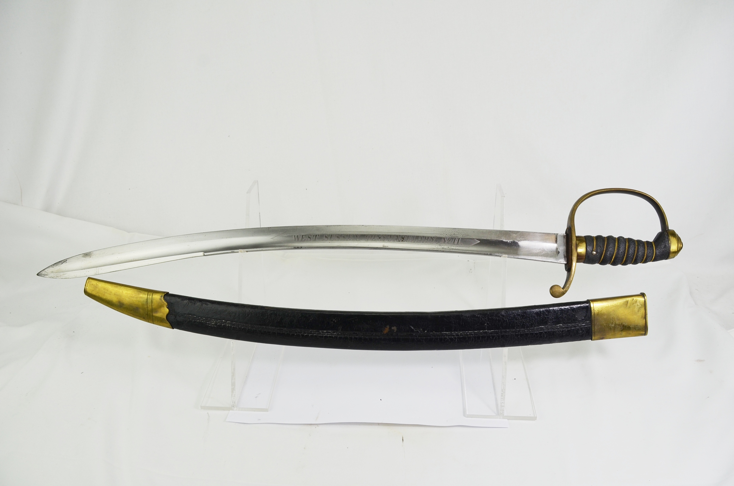 British 1830-1850 Police Sword With Original Scabbard West Sussex Constabulary
