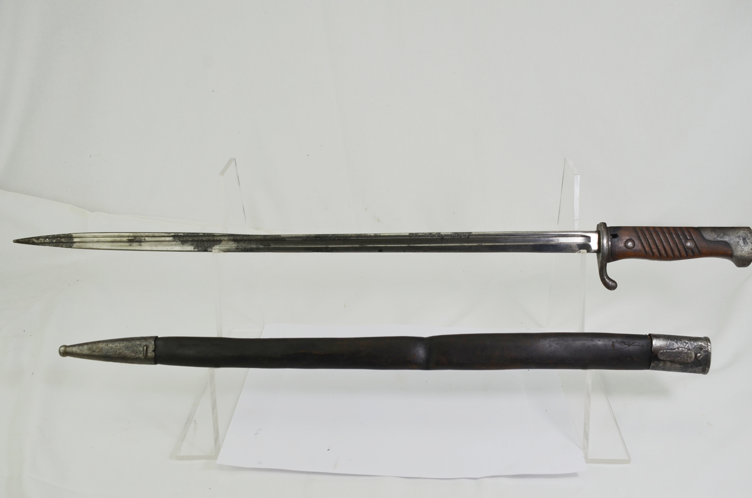 WW1 German 1898 Model 2nd Pattern Mauser Gew98 Bayonet and Scabbard #2 - Image 2