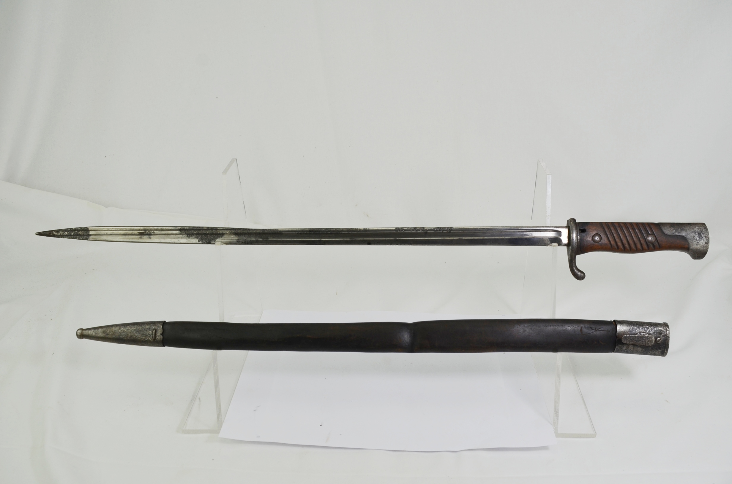 WW1 German 1898 Model 2nd Pattern Mauser Gew98 Bayonet and Scabbard #2