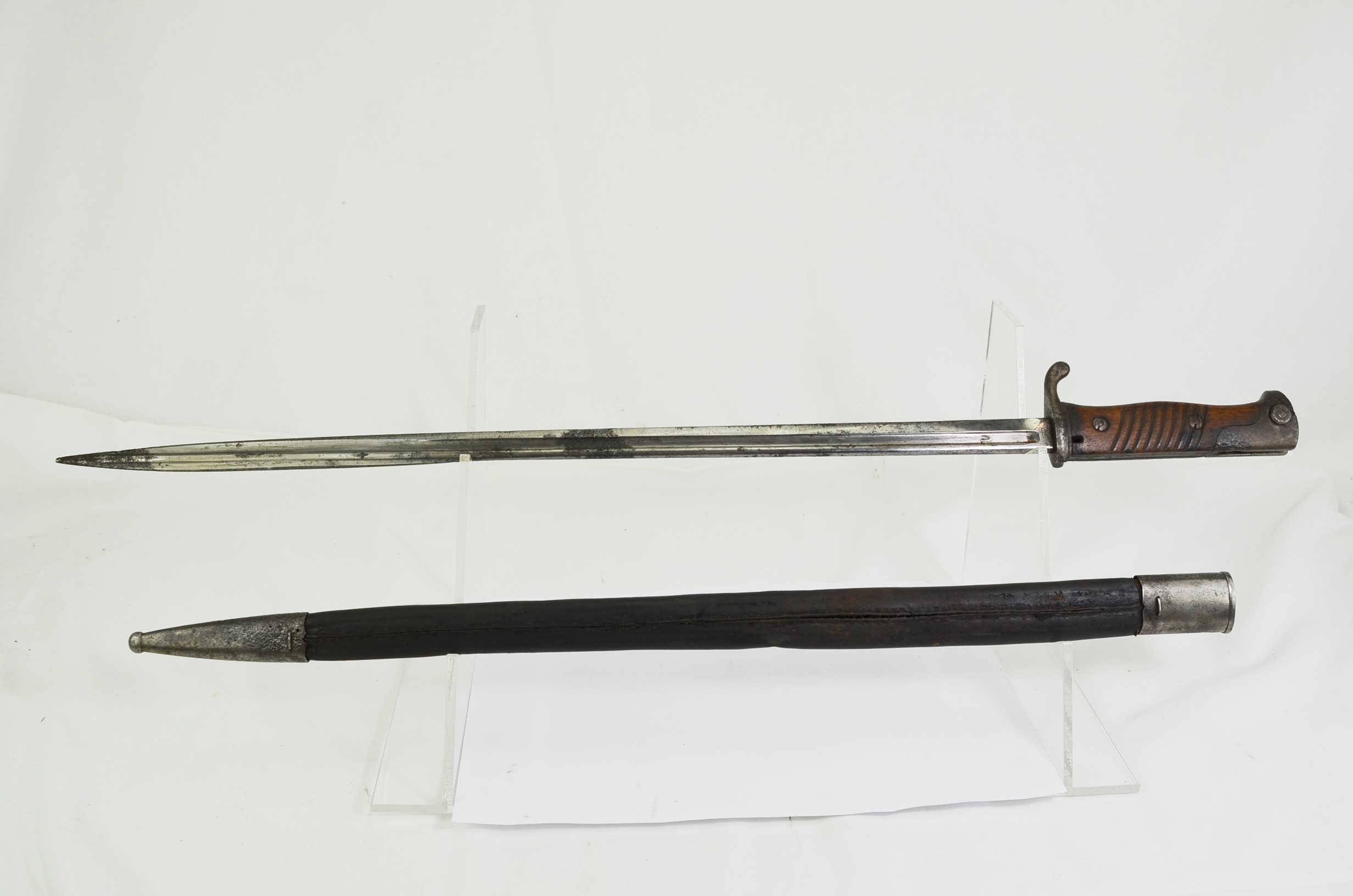 WW1 German 1898 Model 2nd Pattern Mauser Gew98 Bayonet and Scabbard #2 - Image 9