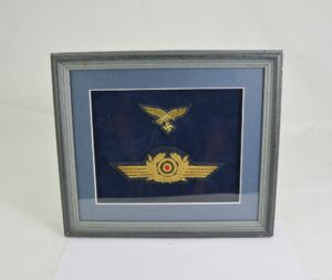 Original Nazi Luftwaffe Gold General Rank Breast Eagle and Cockade