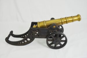 English Victorian Brass Ornamental Cannon