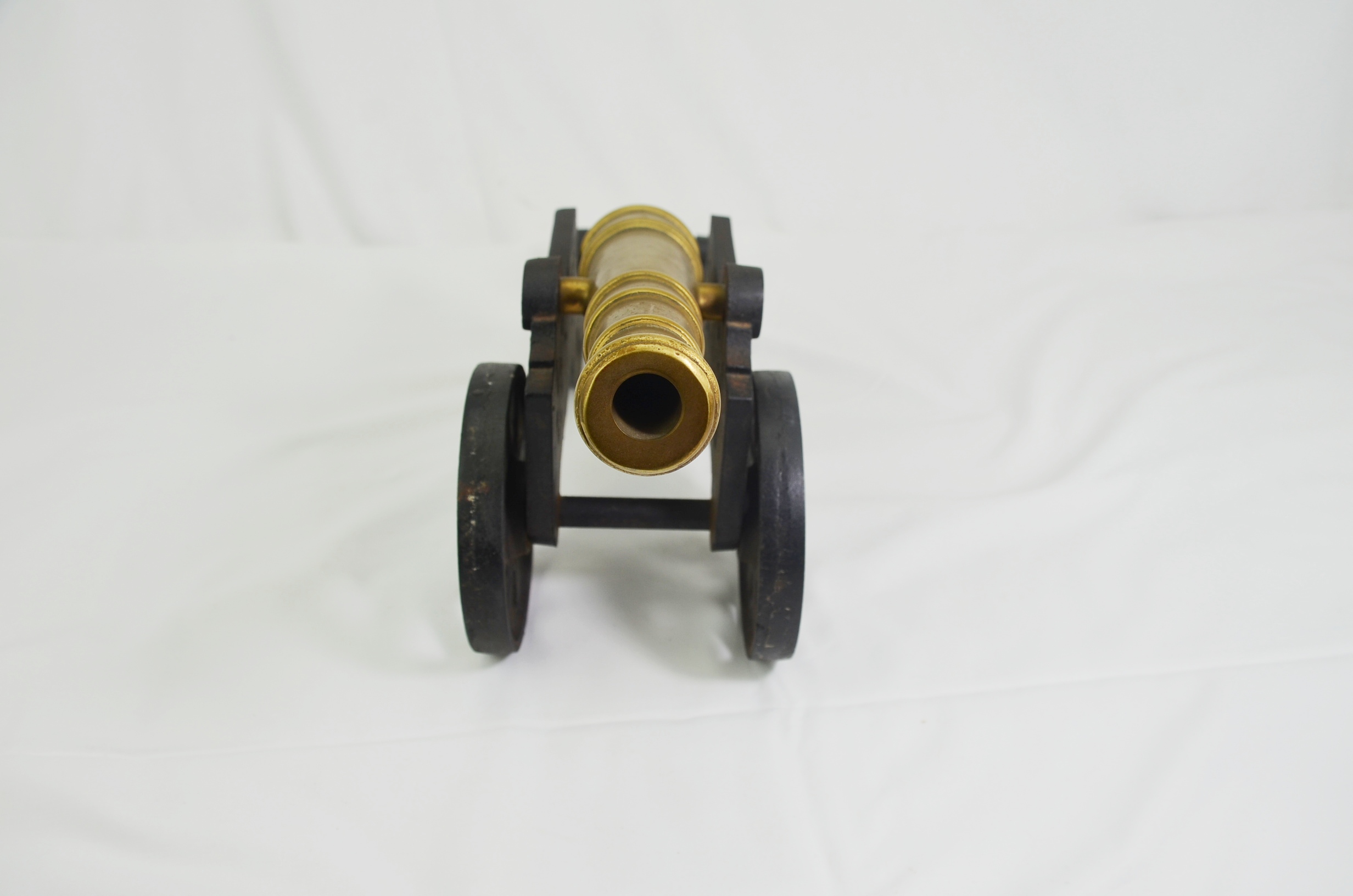 English Victorian Brass Ornamental Cannon - Image 4