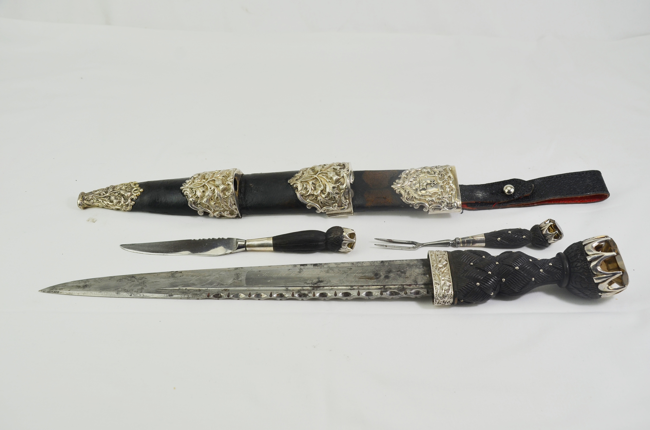 Antique Scottish Dirk and Scabbard