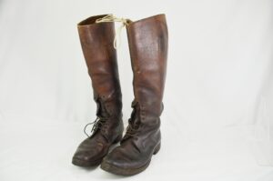 WW1 British Army Officers Knee High Brown Leather Riding Boots