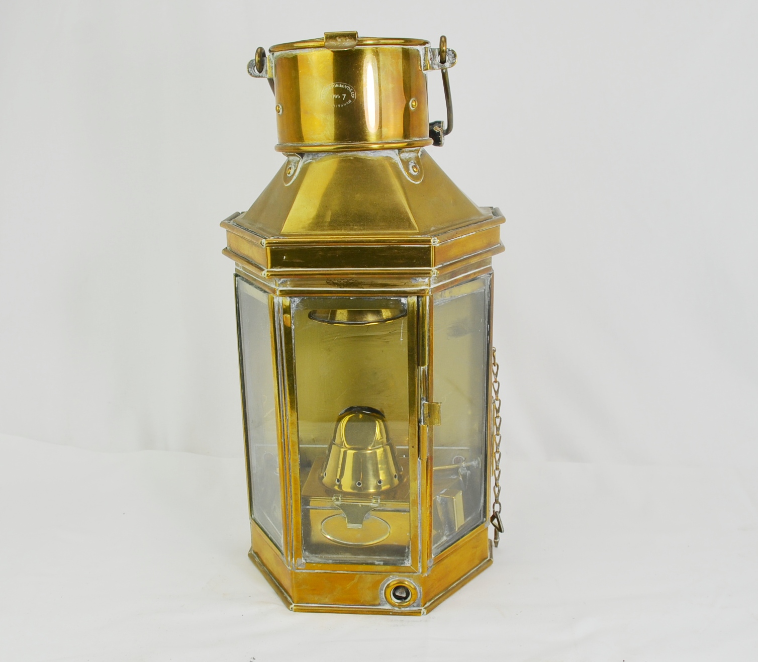 Alderson & Gyde Ships Passageway Lantern 1957 Dated