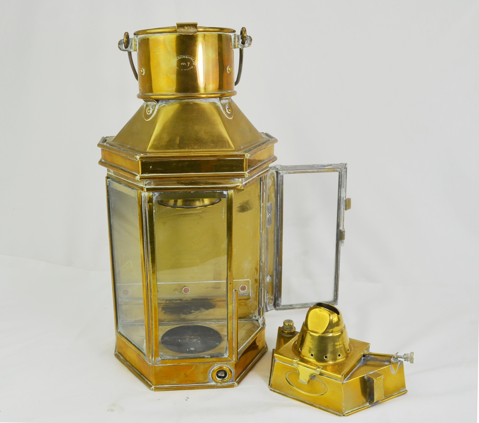 Alderson & Gyde Ships Passageway Lantern 1957 Dated - Image 6