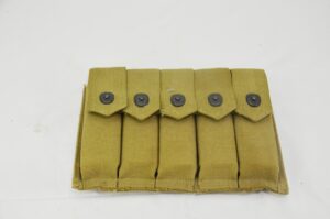 Original WW2 US Army Thompson Pouch and 5 Magazines