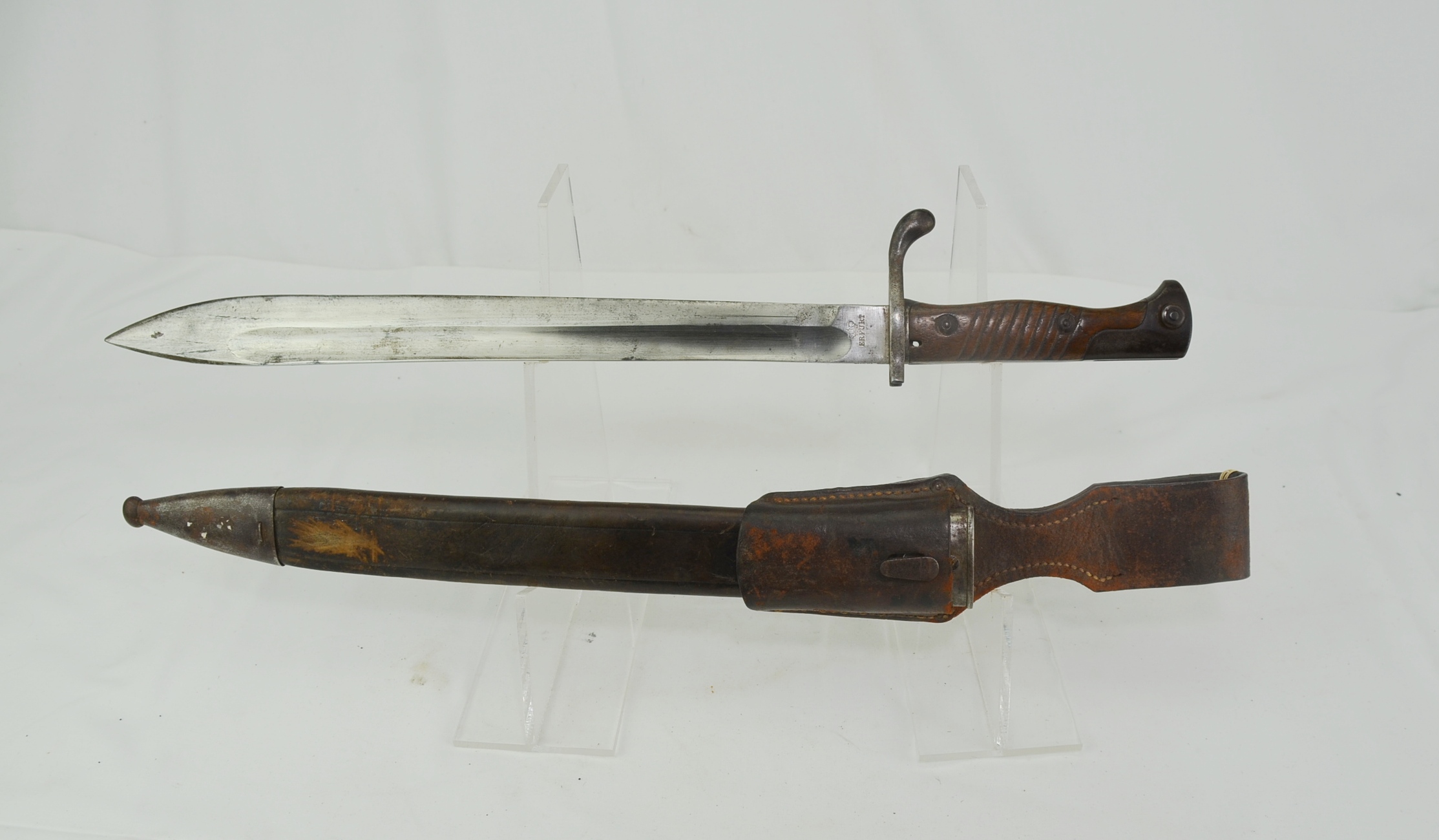 Original WW1 German Erfurt Butchers Bayonet and Scabbard