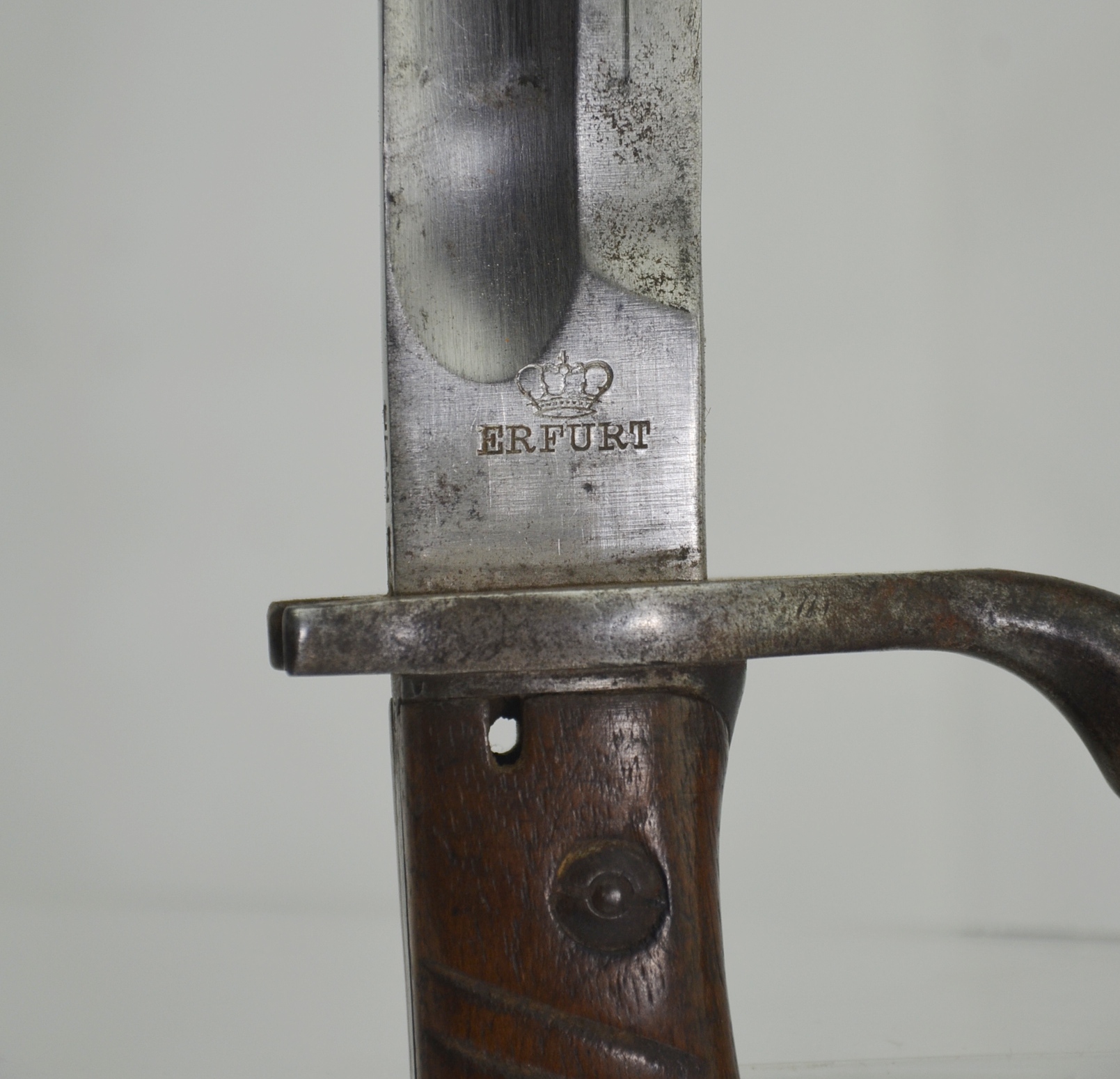 Original WW1 German Erfurt Butchers Bayonet and Scabbard - Image 3