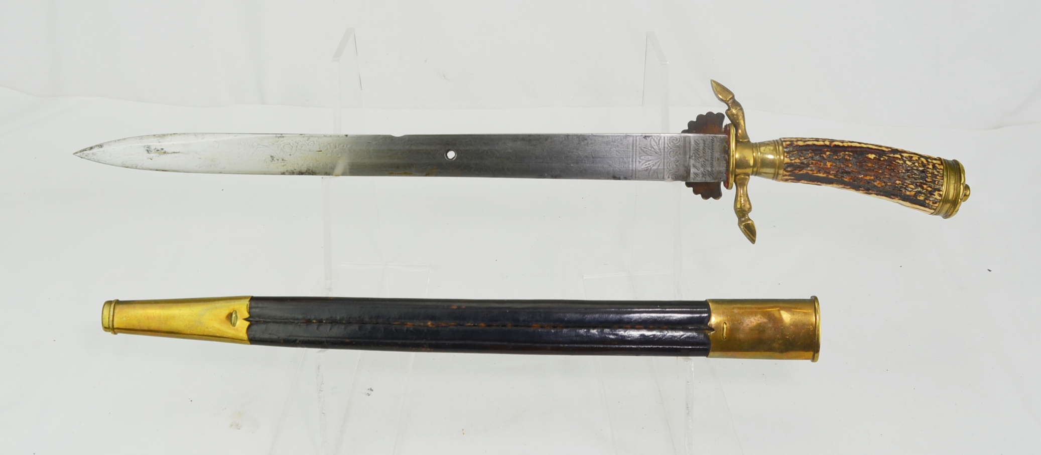 Imperial German Forester’s Hunting Dagger and Scabbard - Image 5