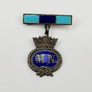 Enamel And Silver Merchant Navy Sweetheart Badge