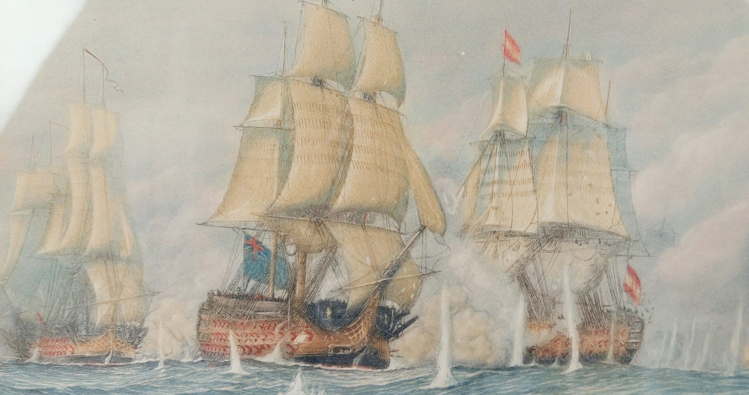 Artists Proof Etching Aquatint Colours Battle Of St. Vincent By Harold Wyllie - Image 8