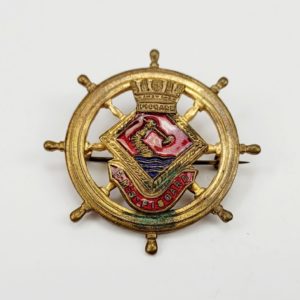 HMS Fisgard Gilt And Enamel Sweetheart Badge