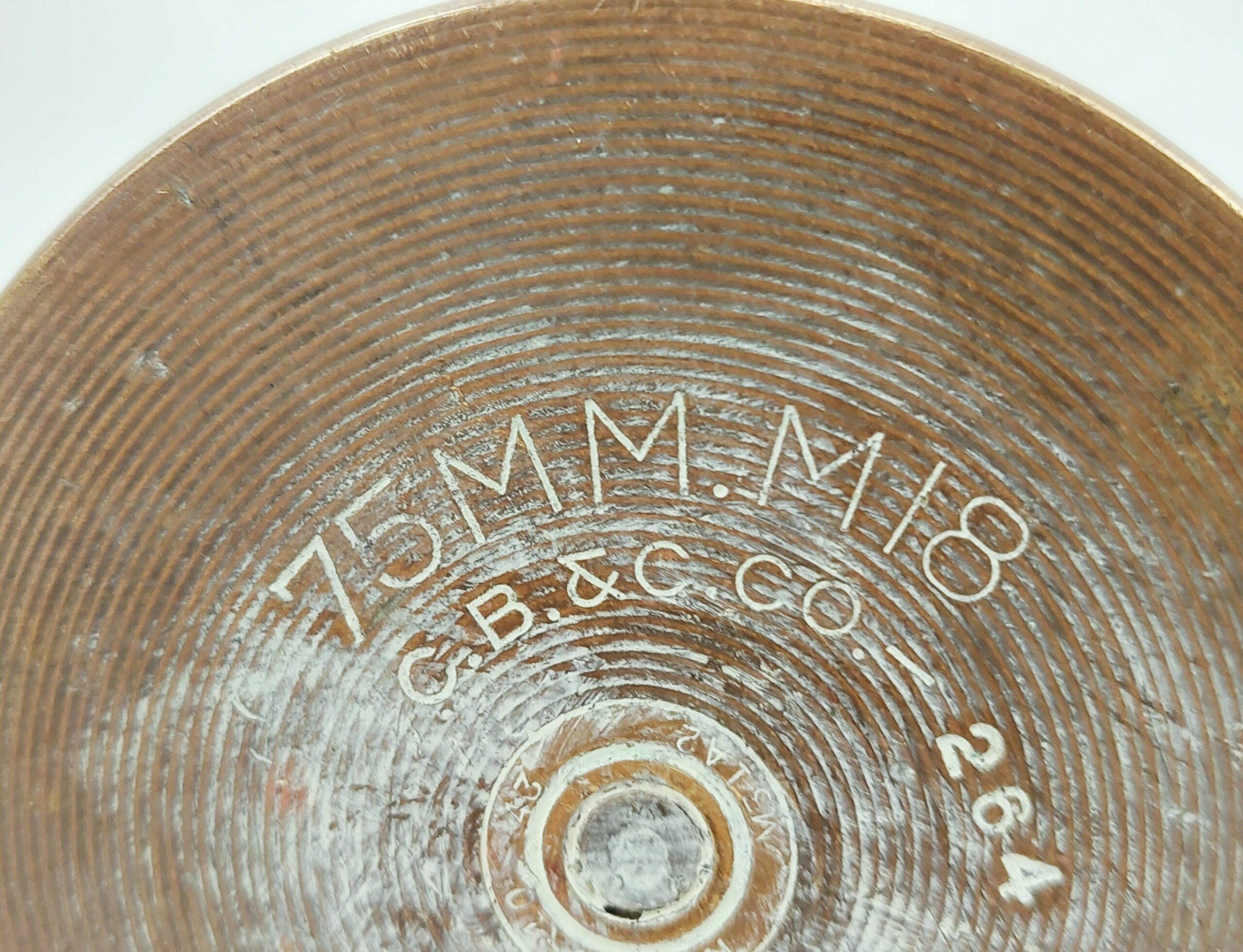 WW2 1943 Dated 75mm M18 Artillery Shell Case - Image 5