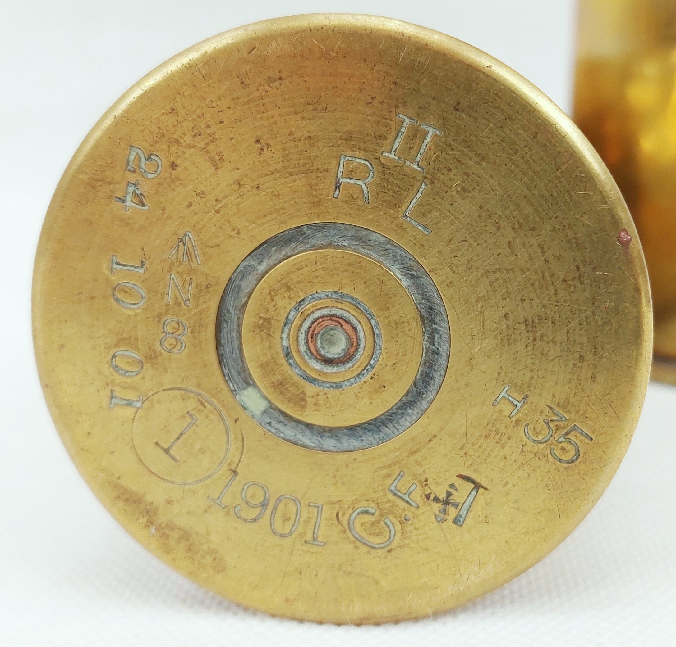 35mm 1901 Dated Artillery Shell Case - Image 3