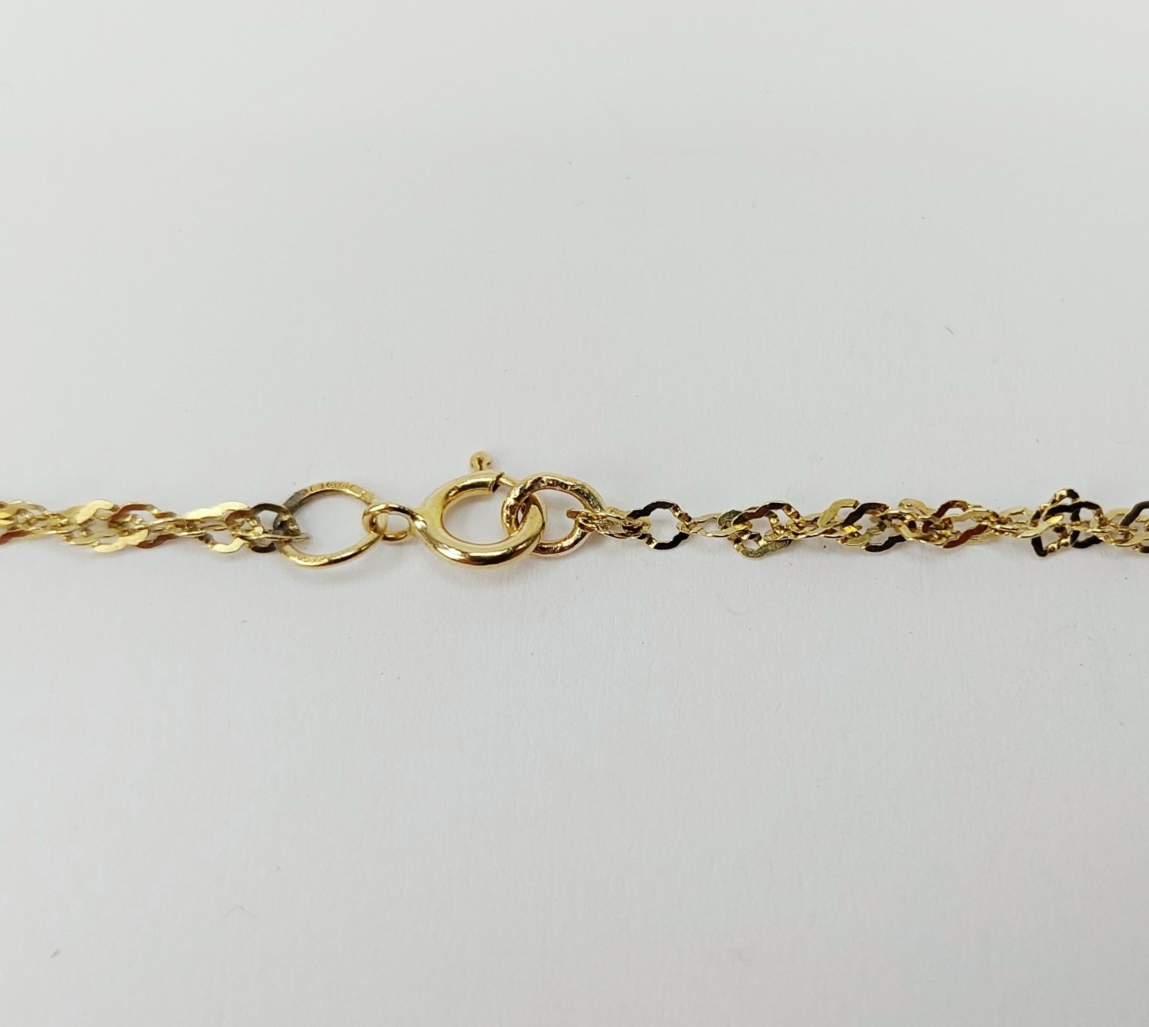 9ct Yellow Gold Amethyst & Diamond Pendant Necklace - Image 4