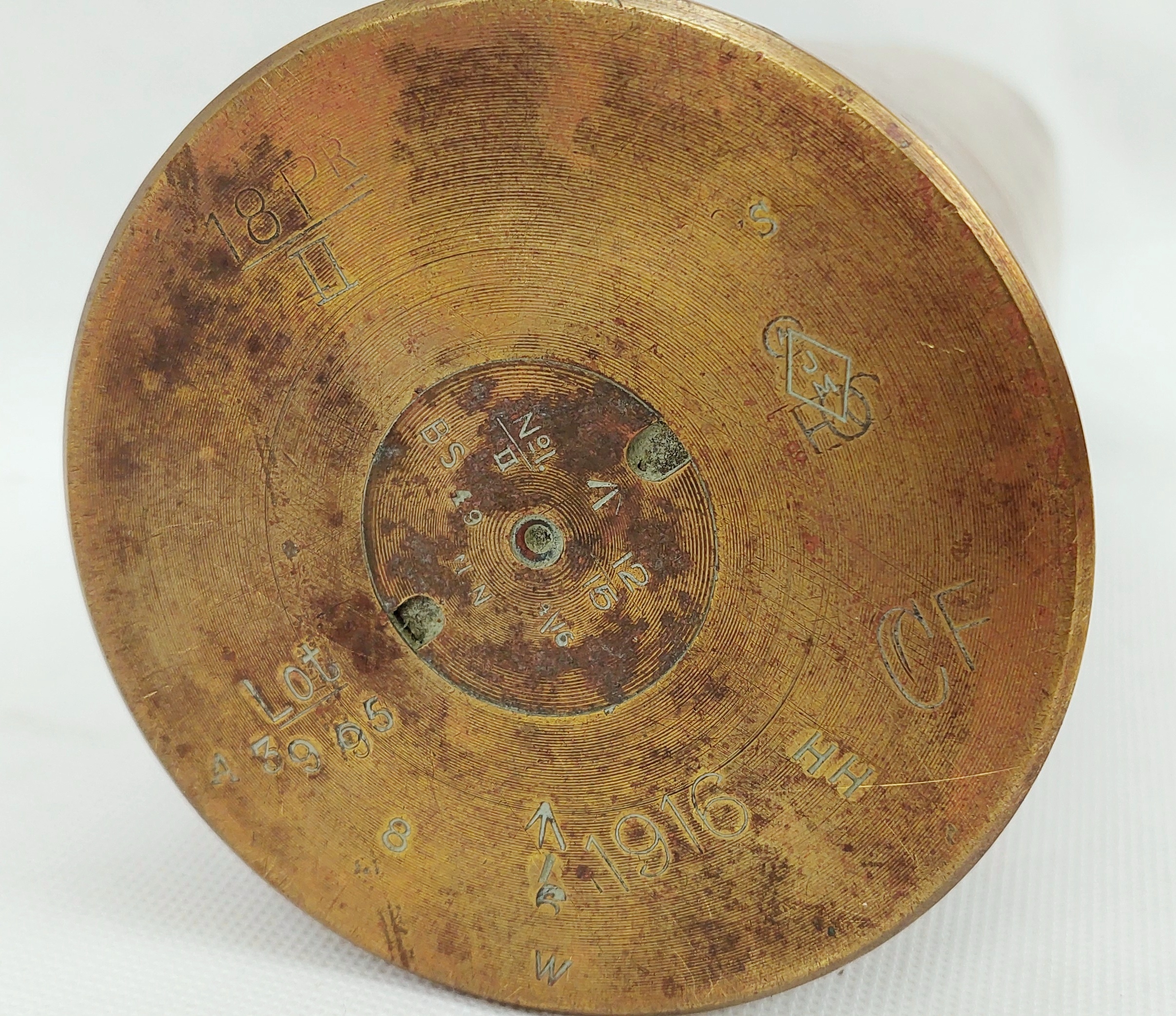 WW1 1916 Dated 18 Pounder Artillery Shell Case - Image 4