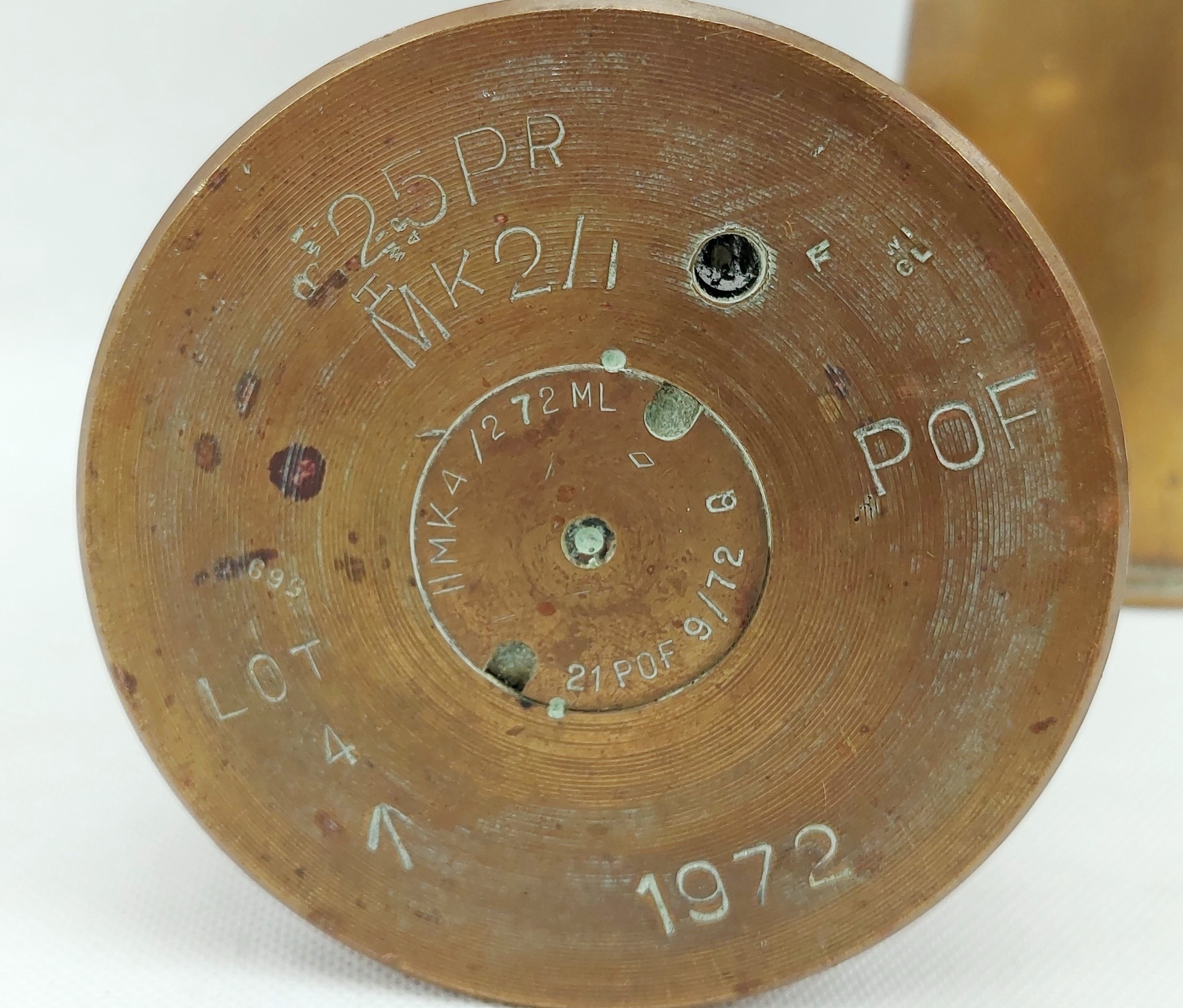 1972 Dated 25 Pounder Artillery Shell Case - Image 4