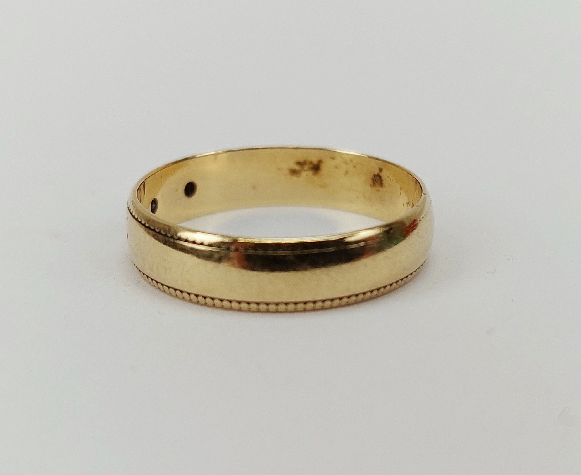 9ct Yellow Gold Diamond Band Ring UK Size Q+, US 8.5 - Image 2