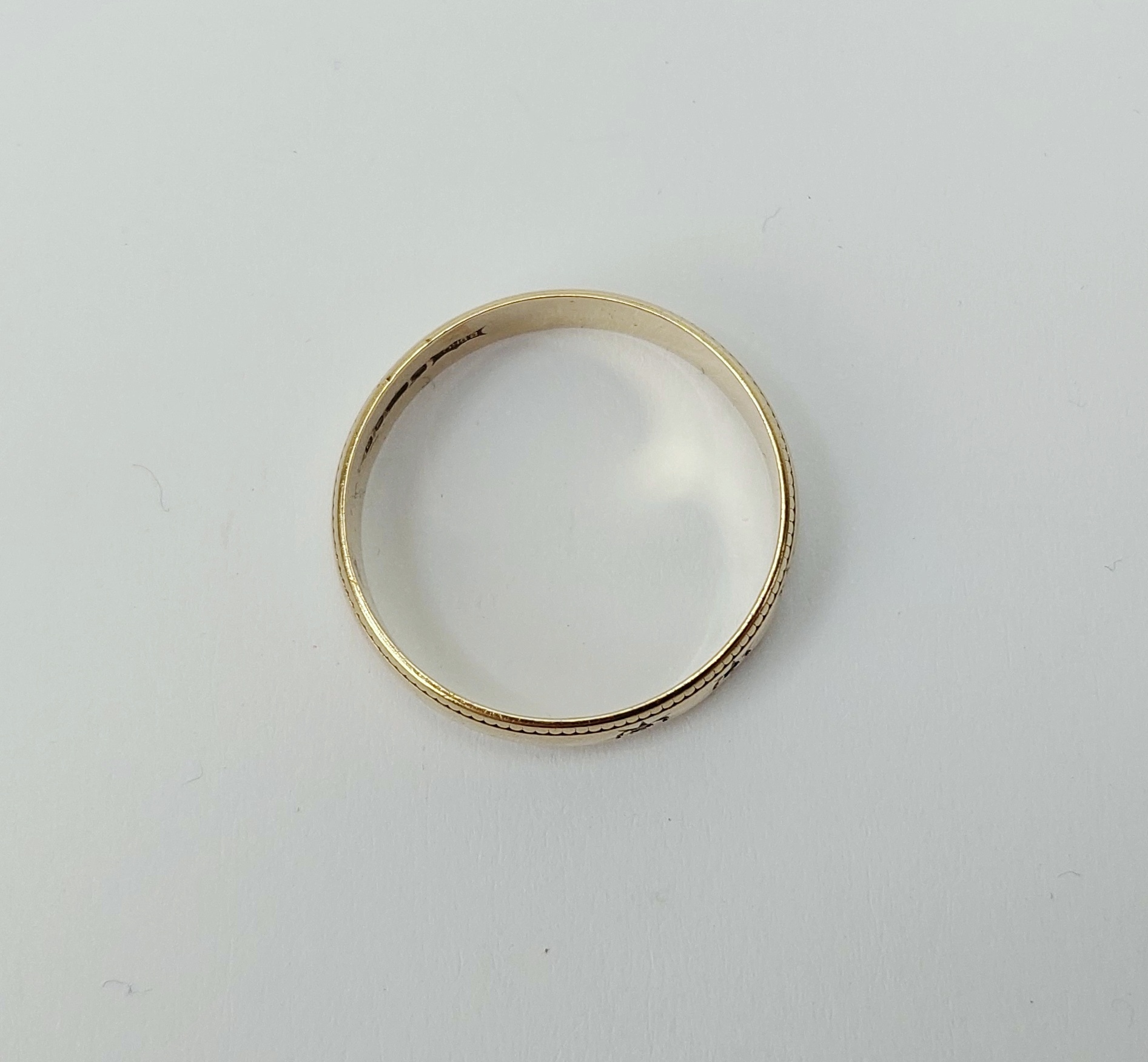 9ct Yellow Gold Diamond Band Ring UK Size Q+, US 8.5 - Image 4