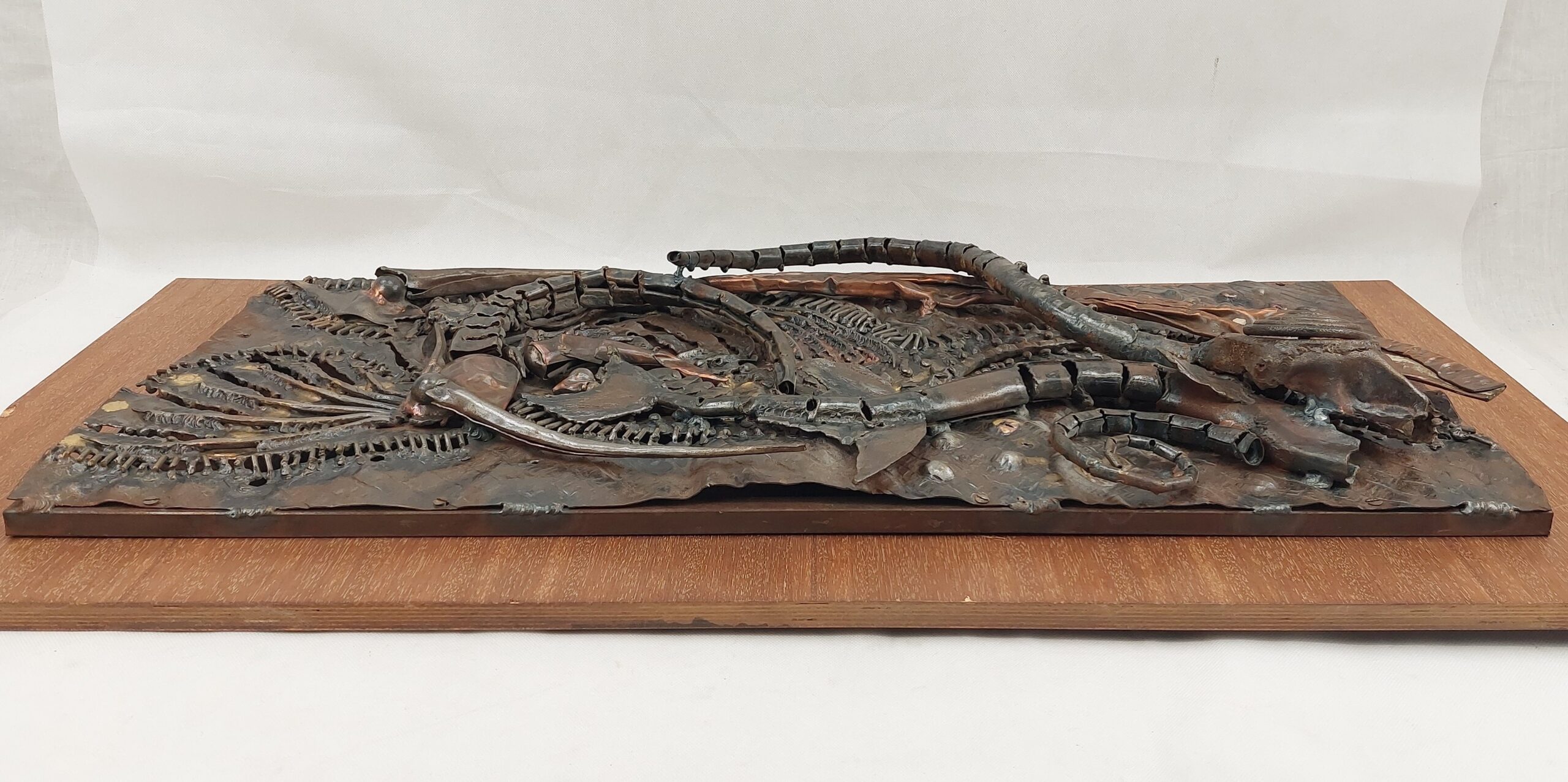 Large Abstract Copper Seascape Wall Hanging Sculpture - Image 2