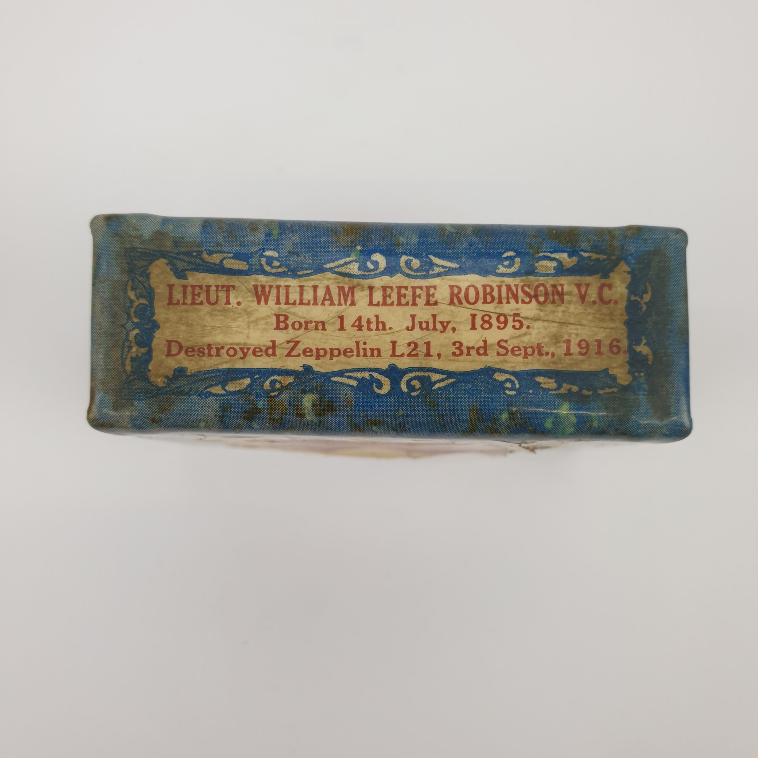 Rare 1916 Lt. William Robinson Victoria Cross Winner Royal Flying Corp Matchbox Cover - Image 3