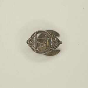 Silver Kings Crown Territorial Army Button Hole Badge