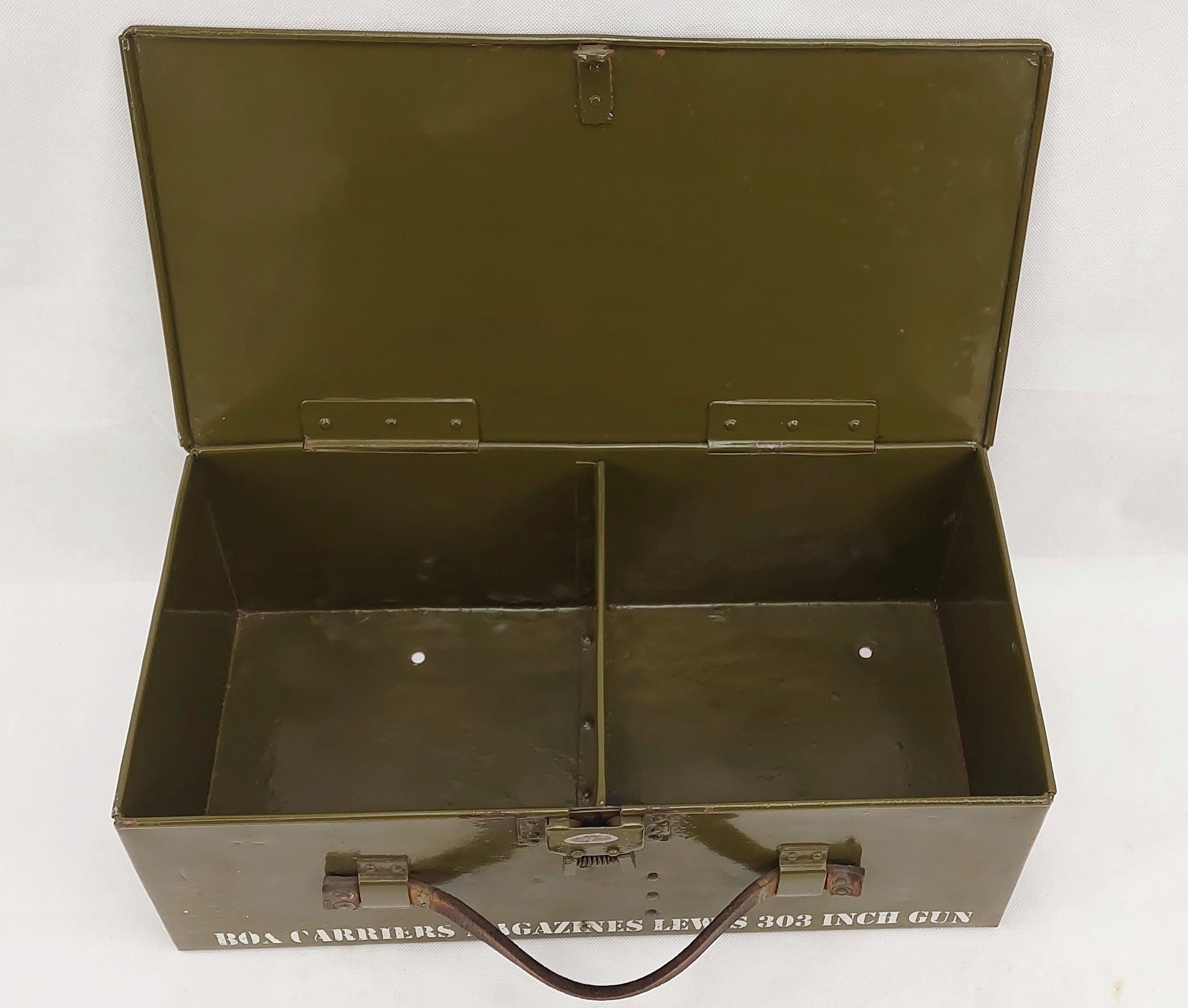 WW1 Lewis Machine Gun Magazine Case With Magazine Winder