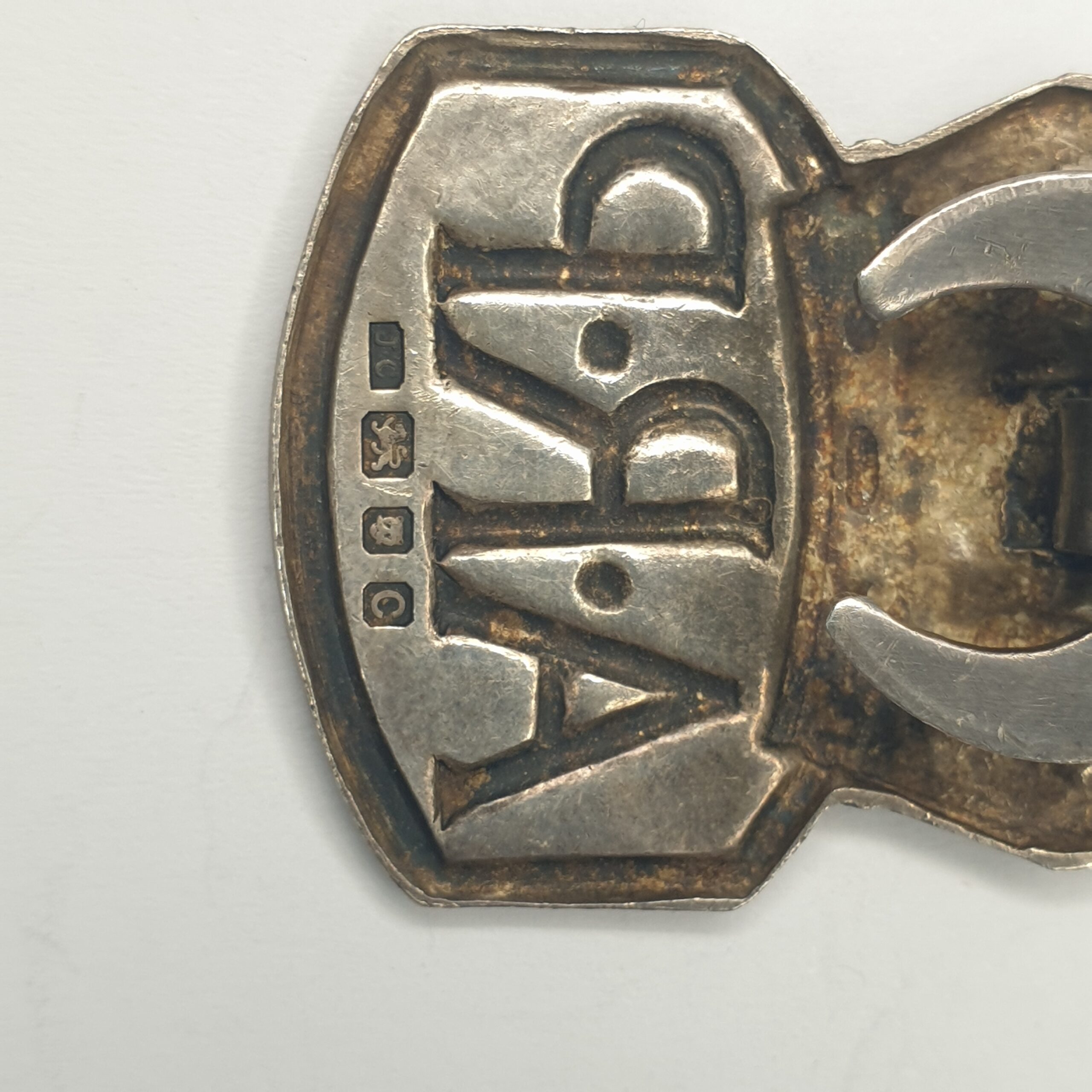 WW2 ARP Air Raid Precaution Silver Badge London 1938 - Image 2