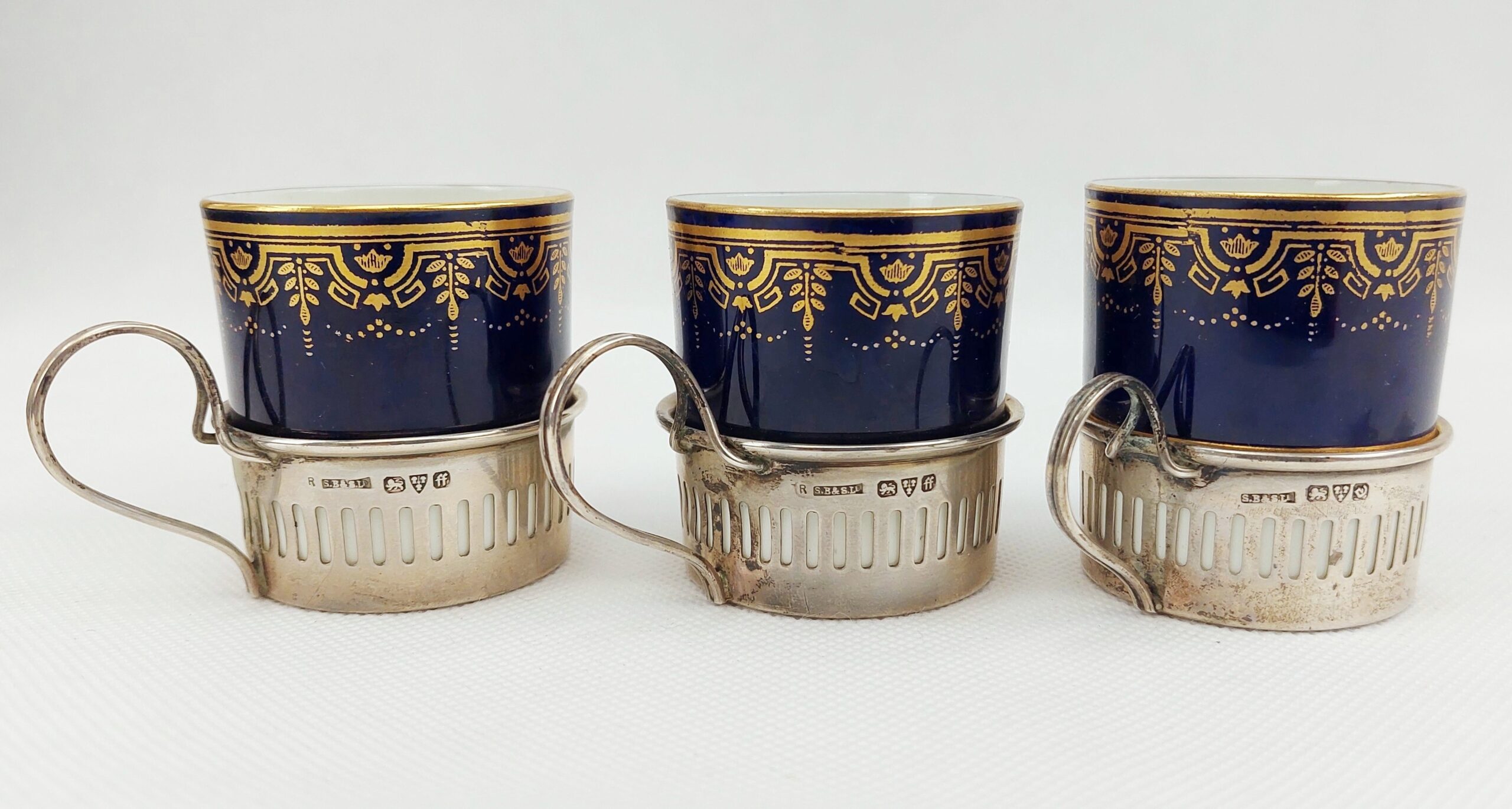 Cased Cauldron China Silver Mounted Coffee Service 1931 For Six - Image 19