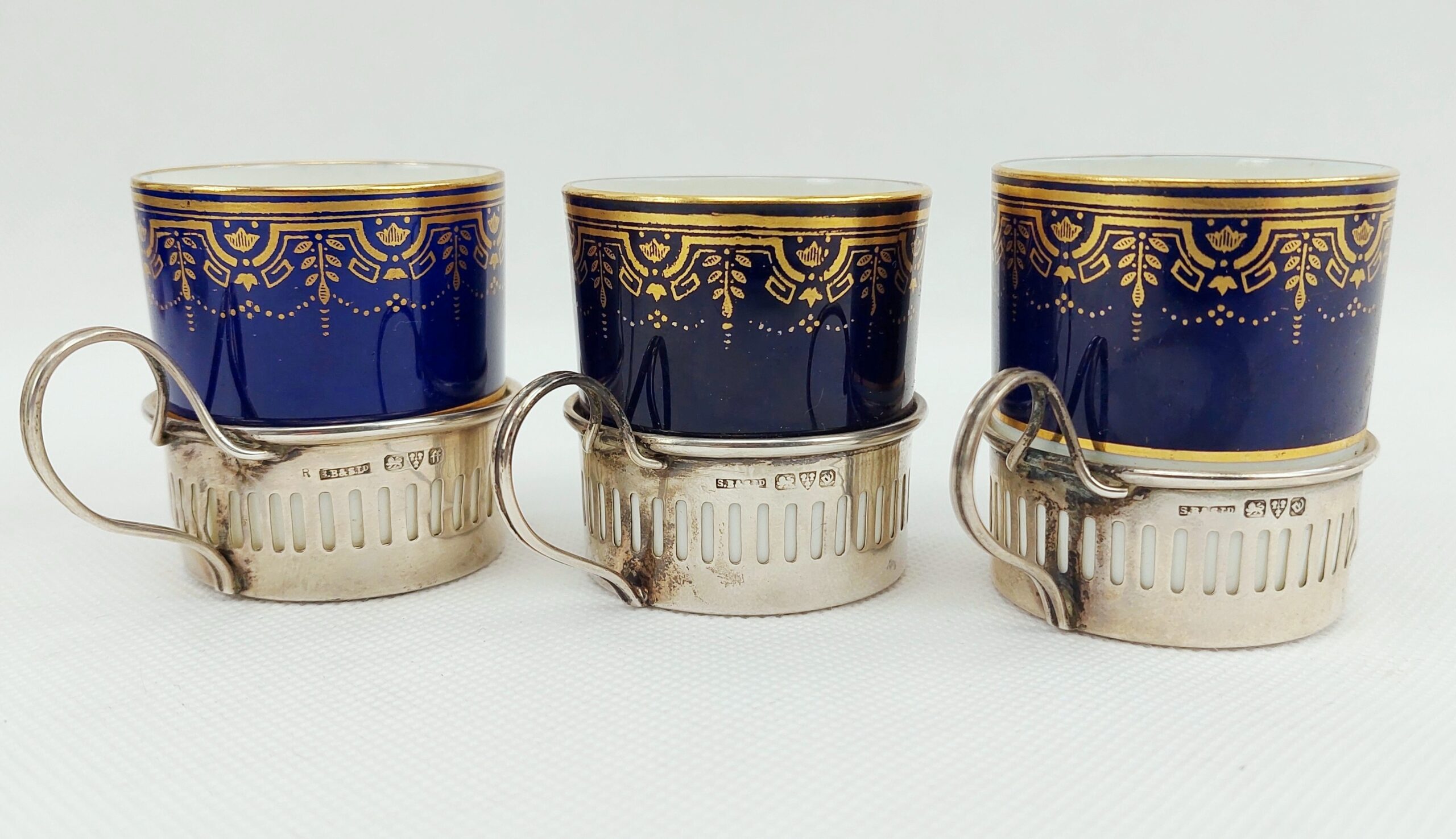 Cased Cauldron China Silver Mounted Coffee Service 1931 For Six - Image 17